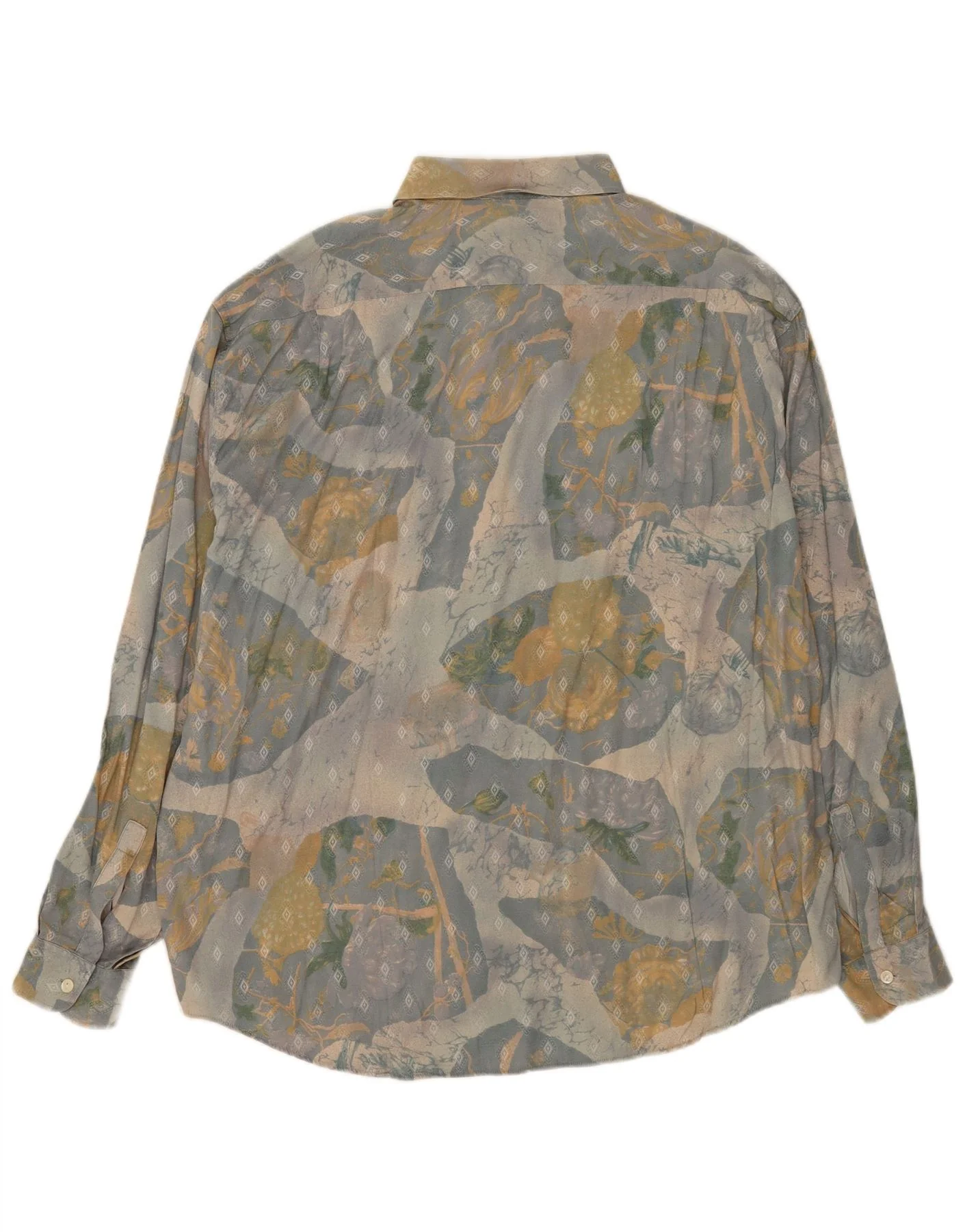 Vintage Mens Regular Fit Shirt XL Multicoloured Geometric Viscose - Image 2