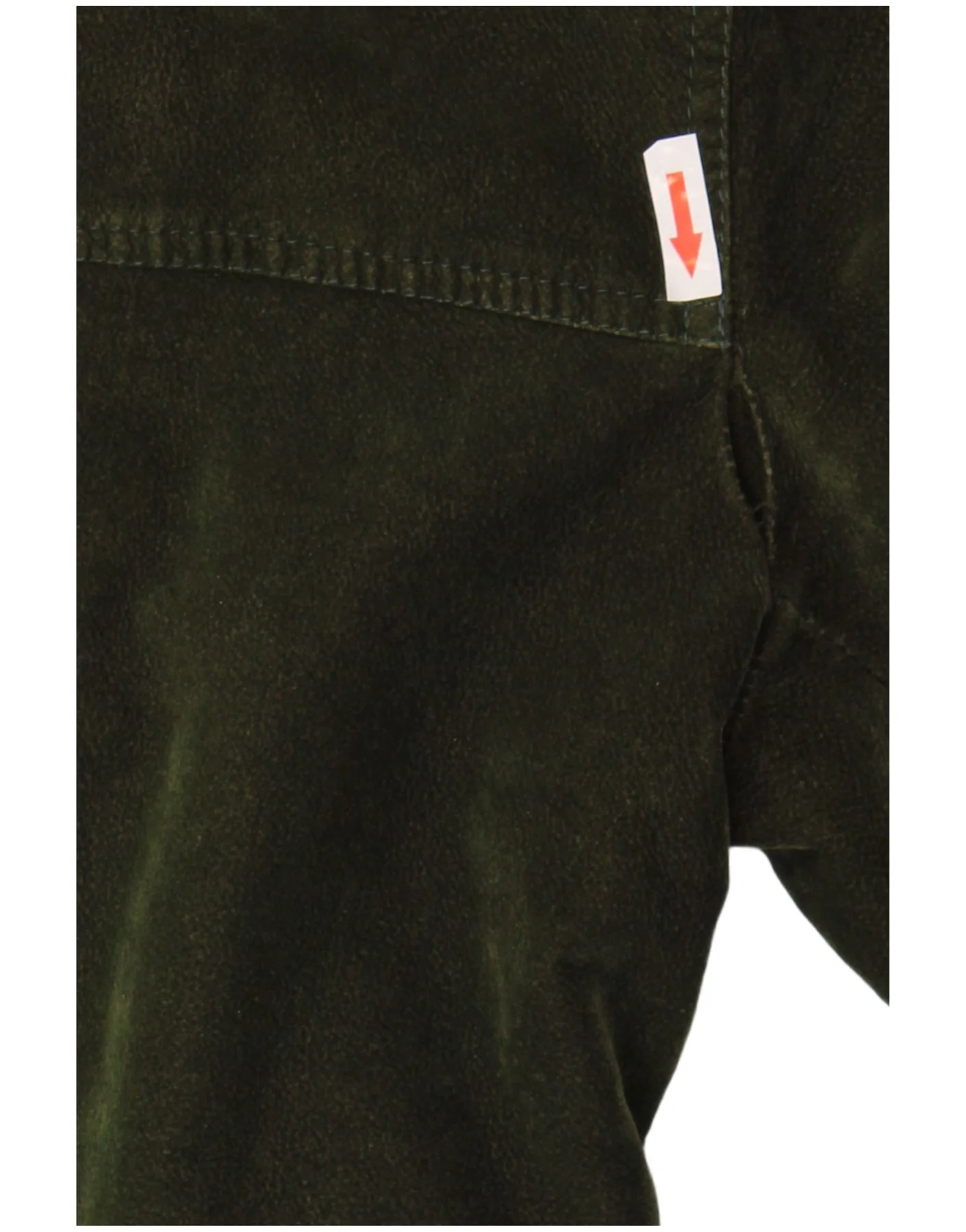 Vintage Mens Sherpa Fleece Overcoat UK 38 Medium Green Colourblock - Image 3