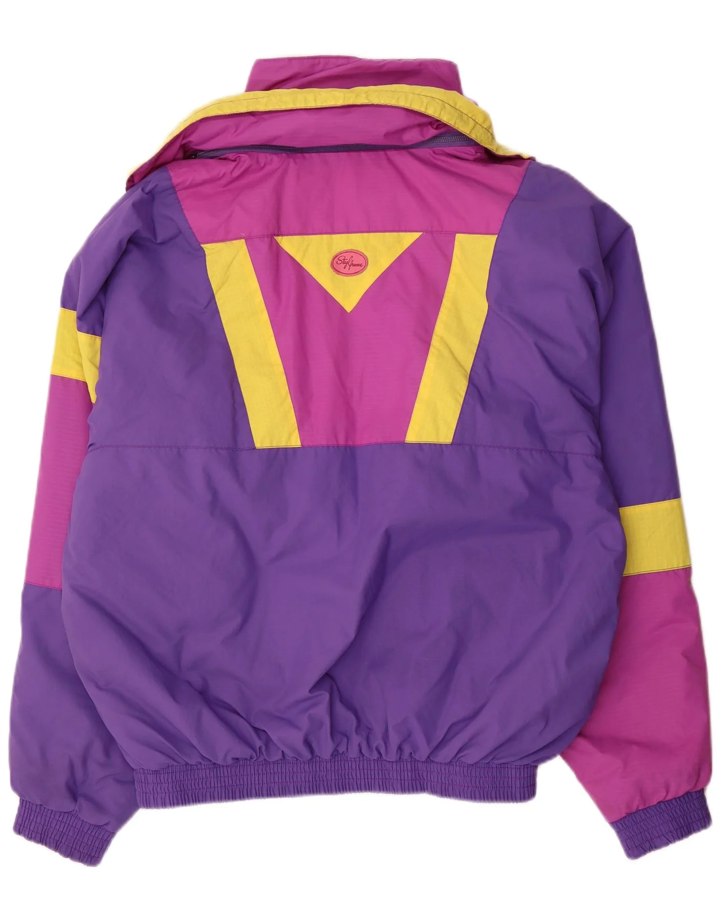 Vintage Mens Ski Jacket IT 54 XL Purple Colourblock Polyamide - Image 2