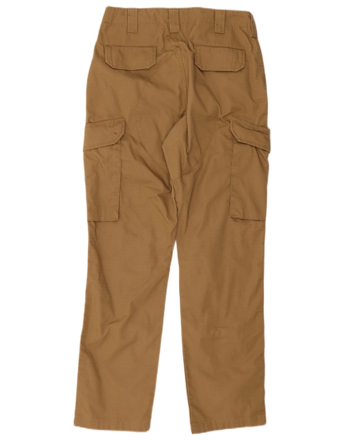 Vintage Mens Straight Cargo Trousers W30 L30 Beige Polyester - Image 2