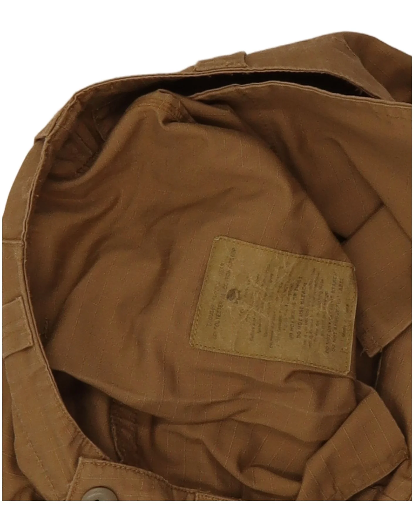 Vintage Mens Straight Cargo Trousers W30 L30 Beige Polyester - Image 4