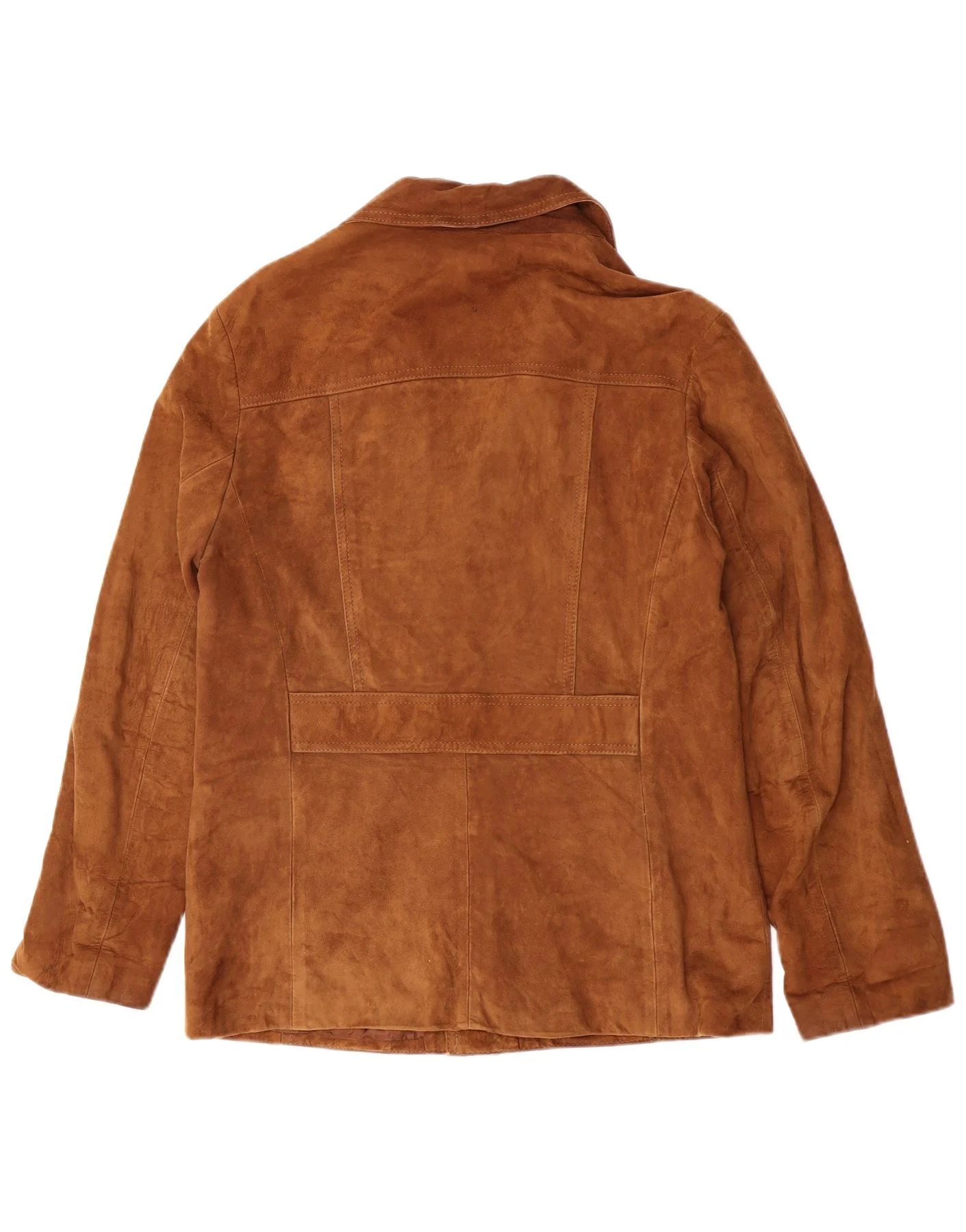 Vintage Mens Suede Jacket UK 38 Medium Brown Leather - Image 2