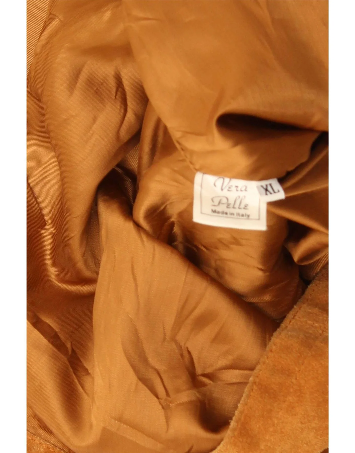 Vintage Mens Suede Jacket UK 42 XL Beige Leather - Image 3