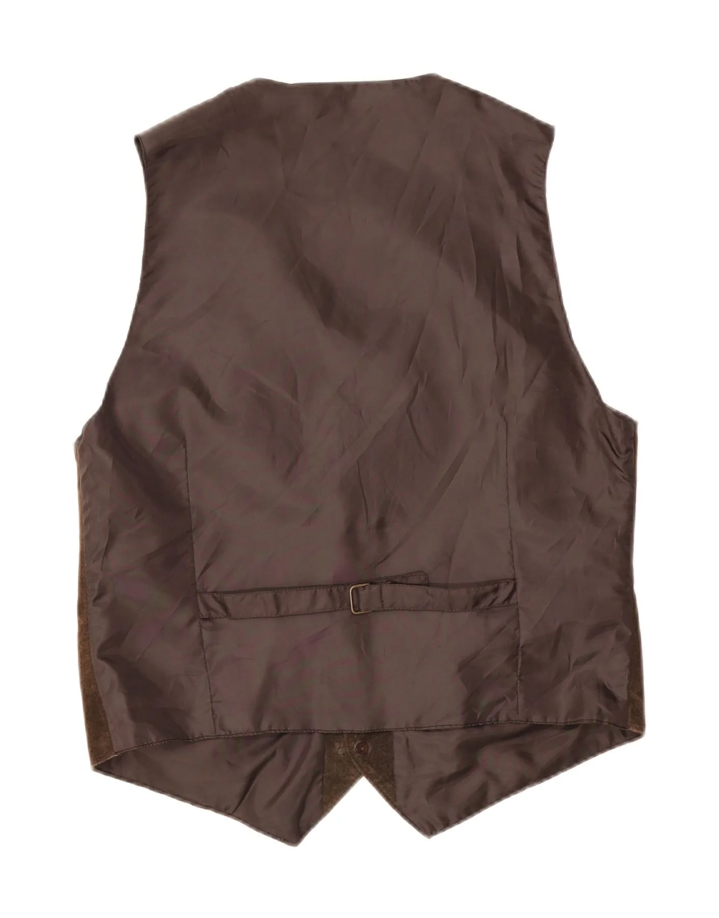 Vintage Mens Suede Waistcoat Large Brown Leather - Image 2