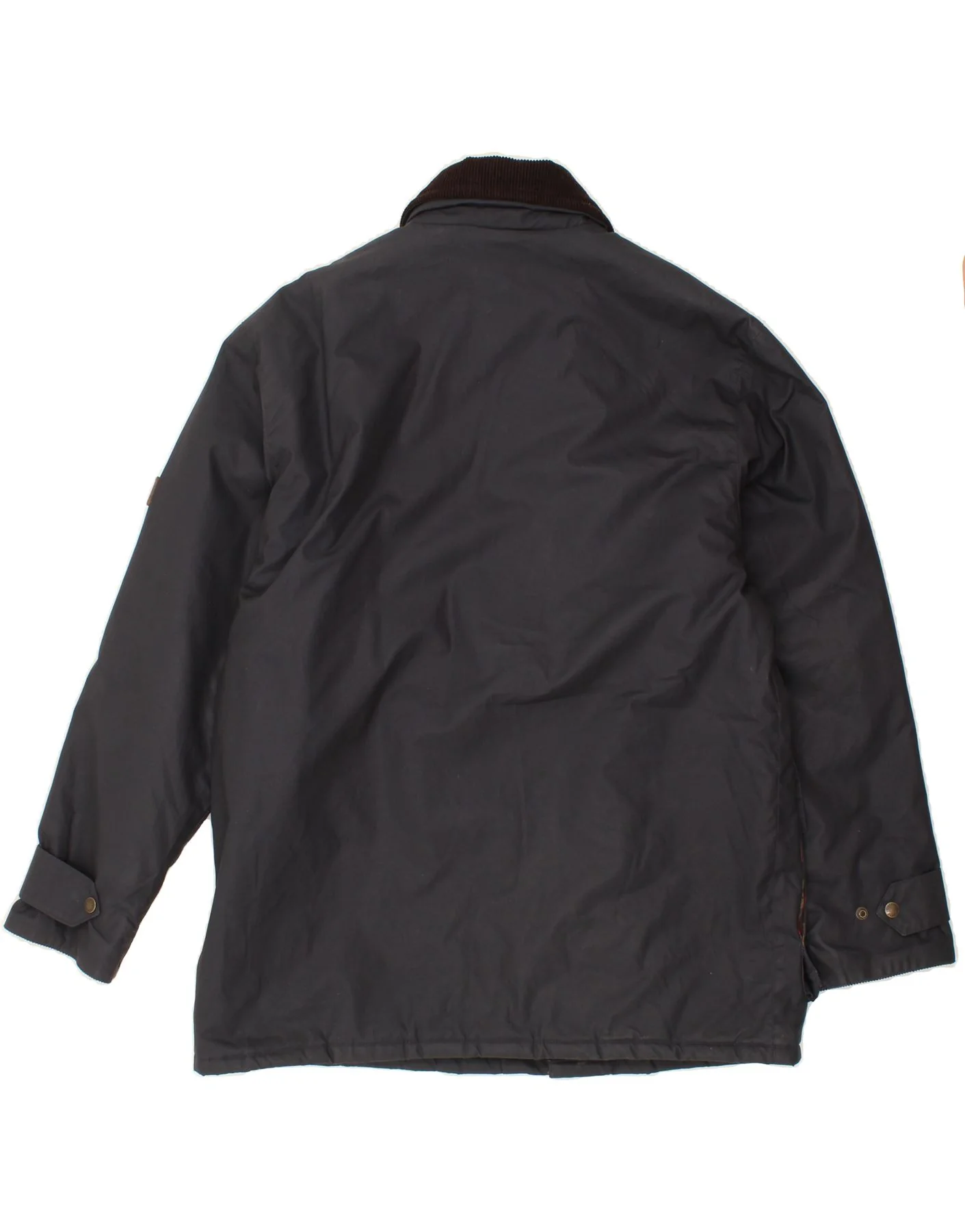 VINTAGE Mens Utility Jacket UK 42 XL Navy Blue Cotton - Image 2
