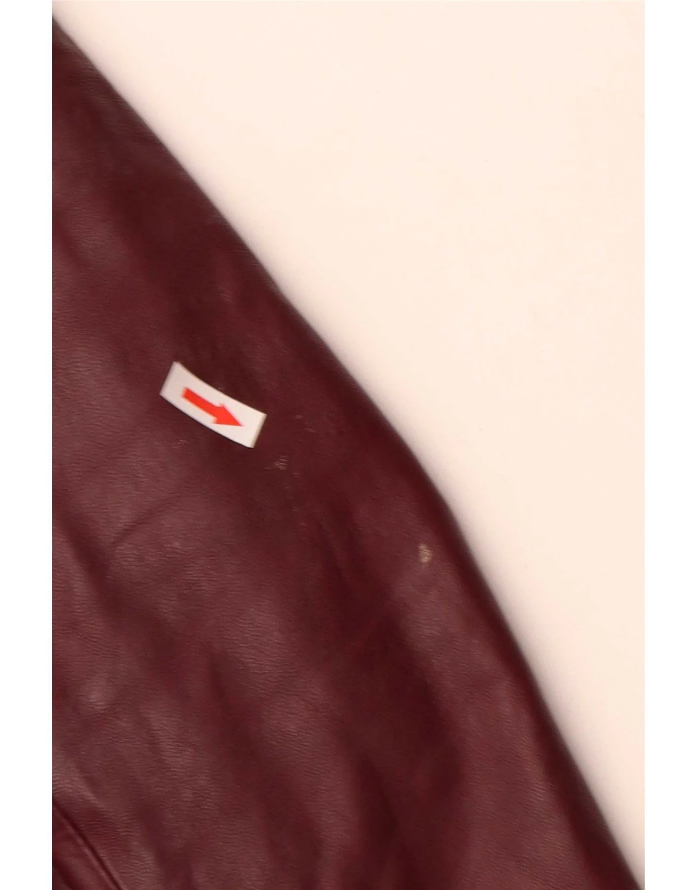Vintage Womens 4 Button Leather Blazer Jacket UK 10 Small Burgundy - Image 3