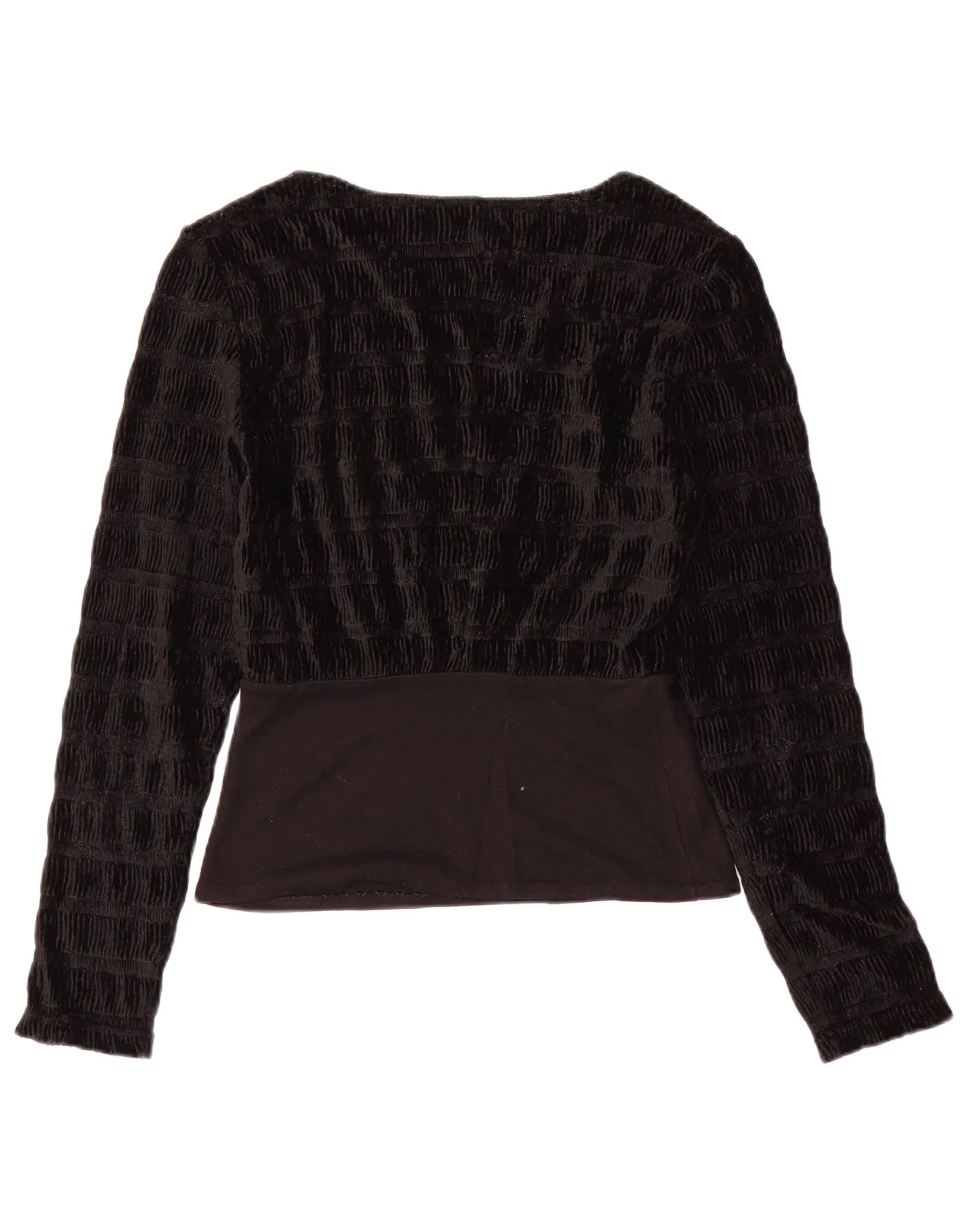 Vintage Womens Blouse Top UK 10 Small Black - Image 2