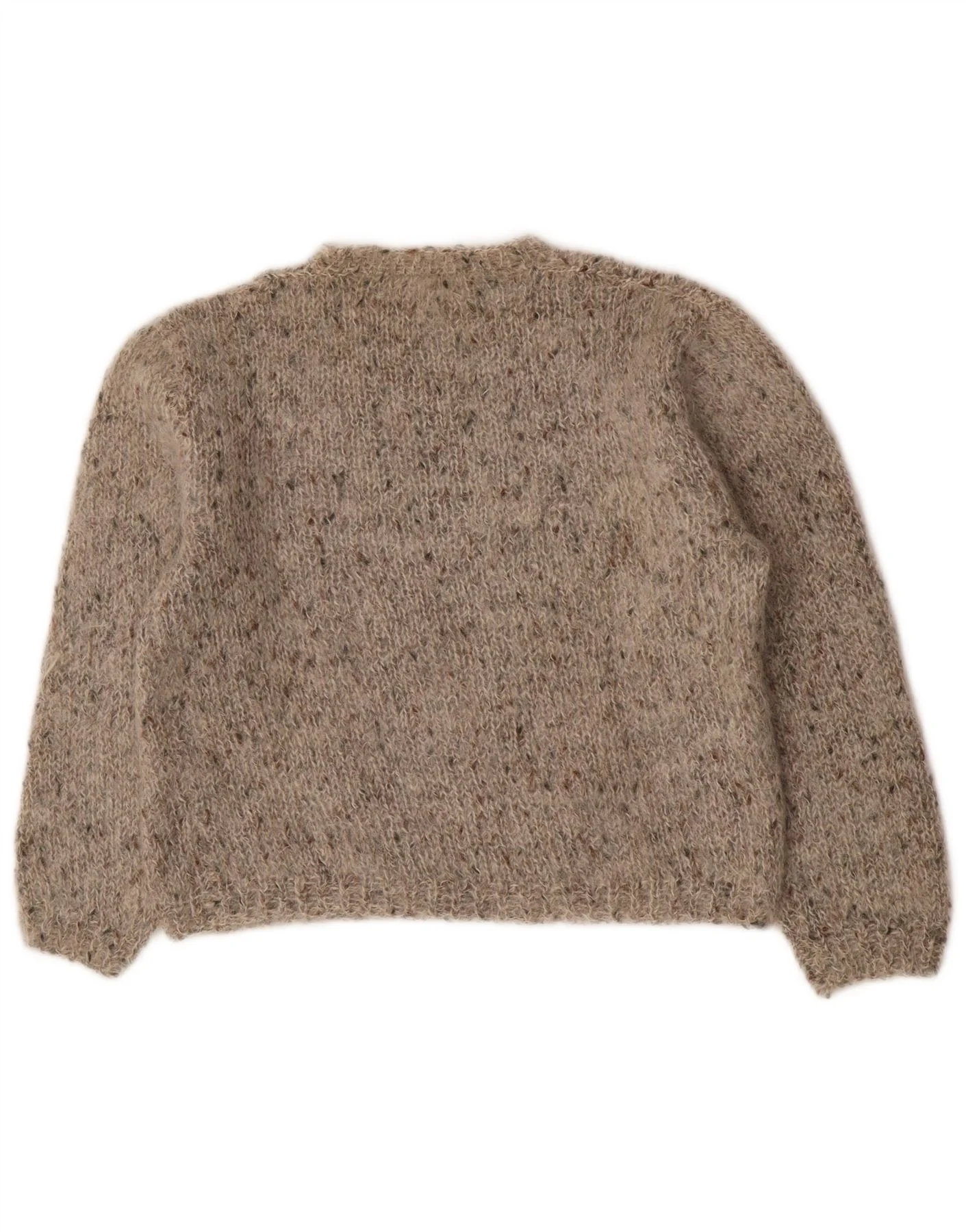 Vintage Womens Crew Neck Jumper Sweater UK 14 Medium Grey Flecked - Image 2
