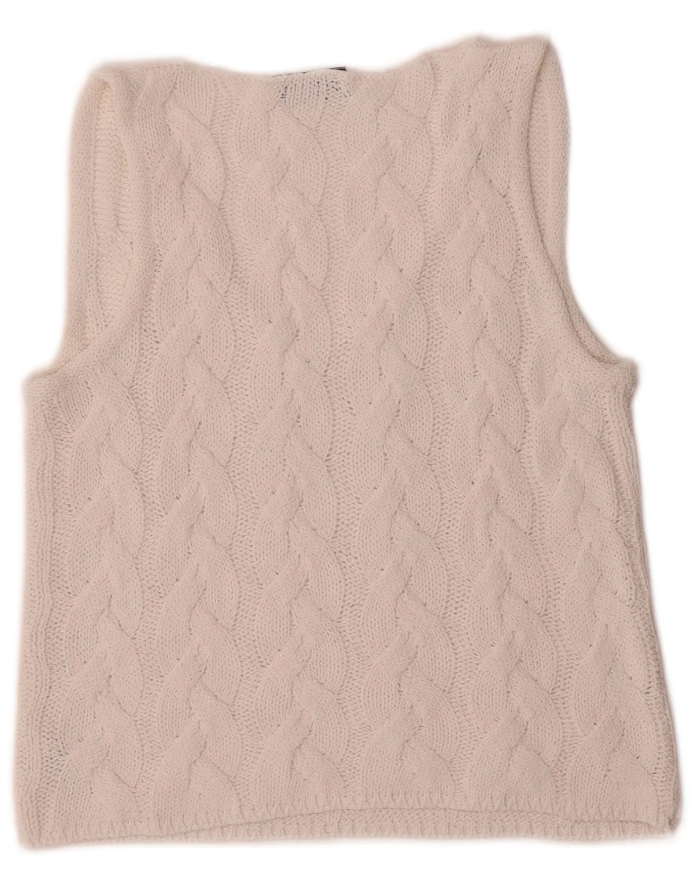Vintage Womens Crop Vest Tank Top IT 40 Small White Viscose - Image 2