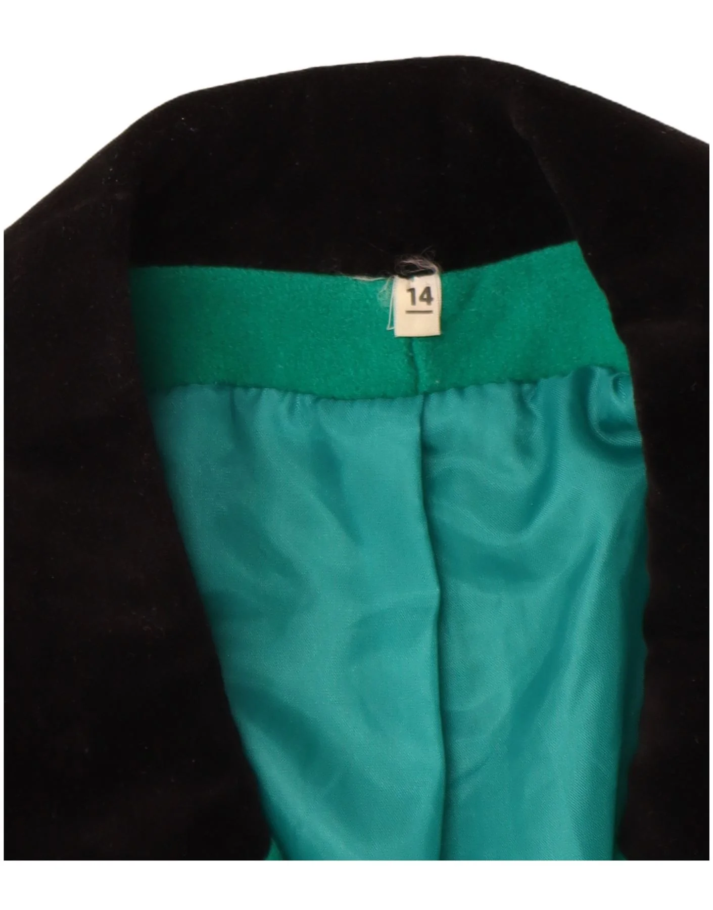 Vintage Womens Double Breasted Blazer Jacket UK 14 Large Green Colourblock - Image 3