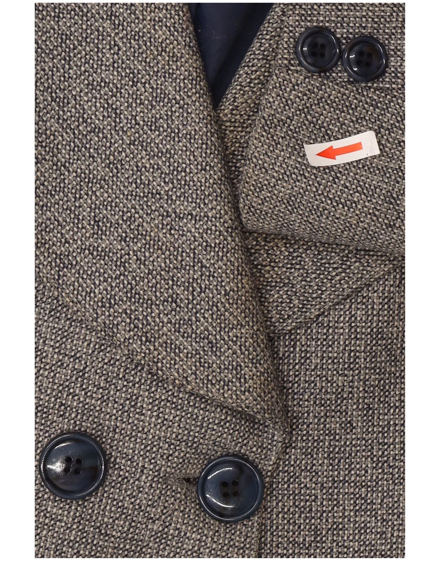 Vintage Womens Double Breasted Coat UK 10 Small Grey Wool - Image 5