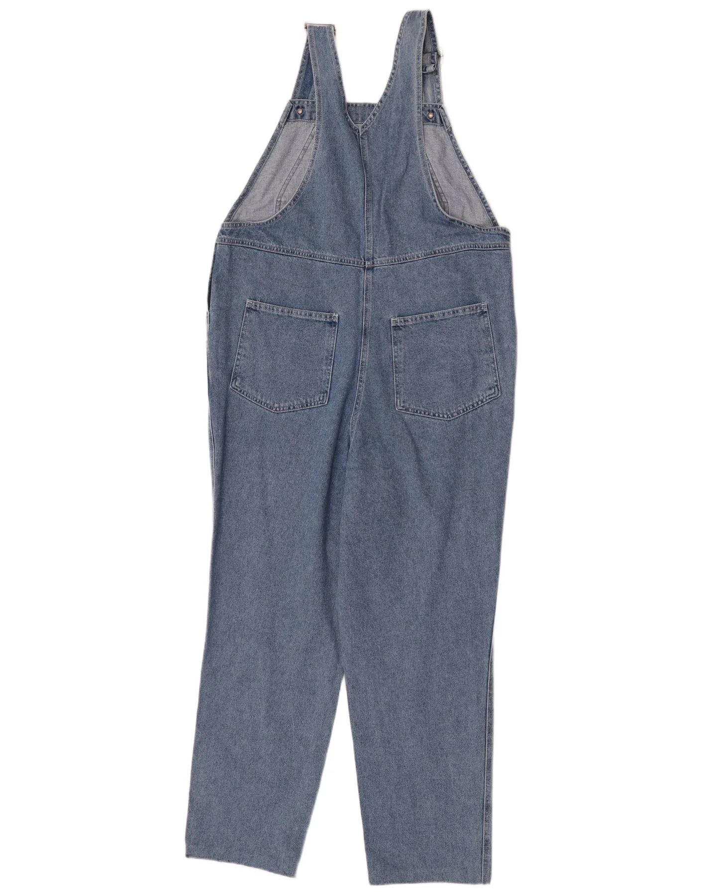 Vintage Womens Dungarees Jeans W36 L28 Blue Floral Cotton - Image 2