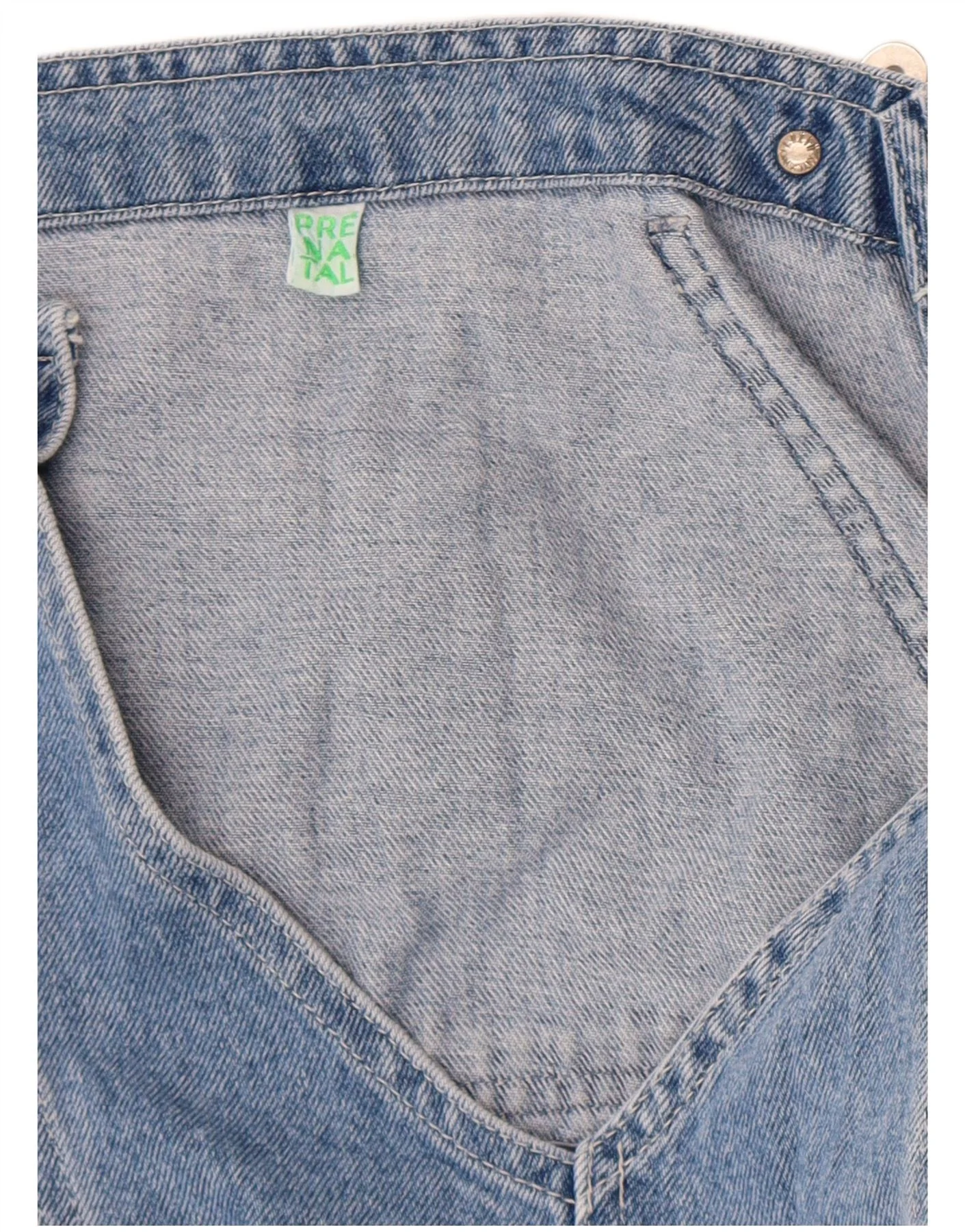Vintage Womens Dungarees Jeans W36 L28 Blue Floral Cotton - Image 5