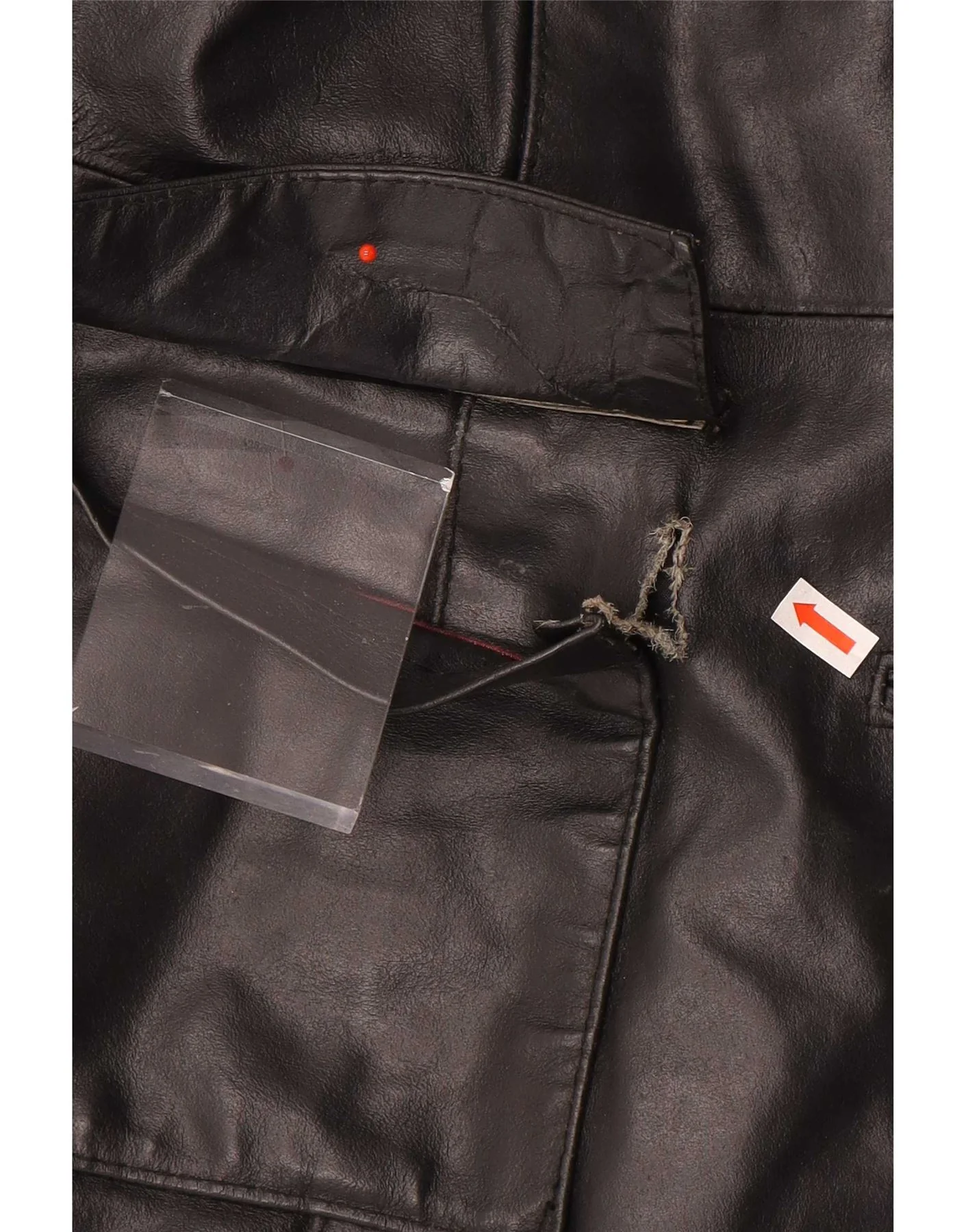 Vintage Womens Leather Coat UK 14 Large Black - Image 3
