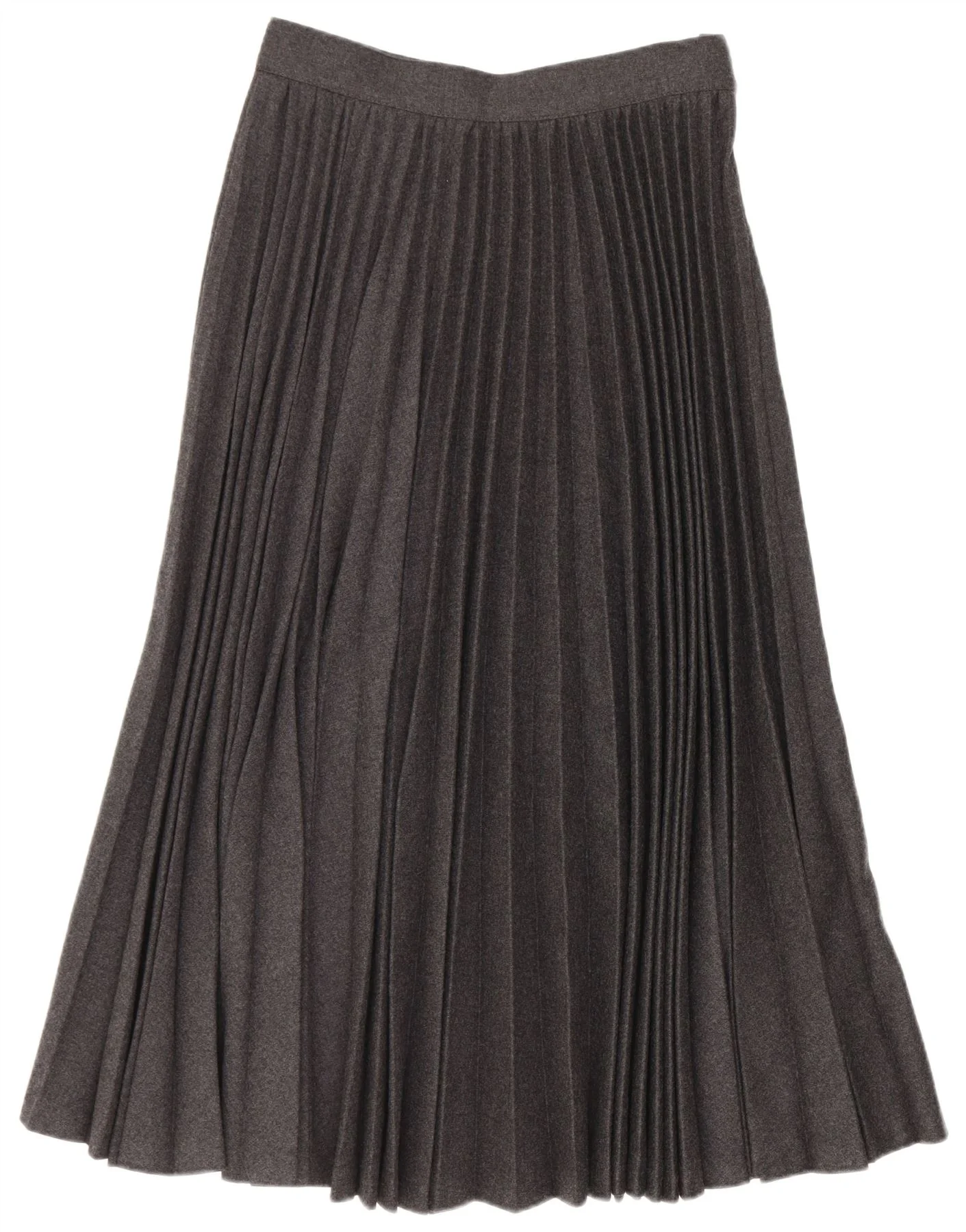 Vintage Womens Maxi High Waist Knife Pleated Skirt W24 XS Grey