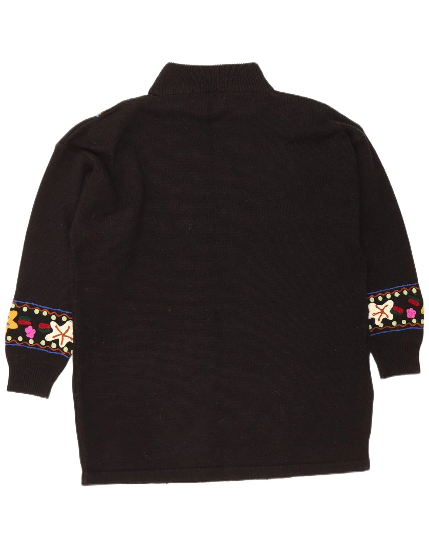 Vintage Womens Novelty Fit Turtle Neck Jumper Sweater One Size Black - Image 2