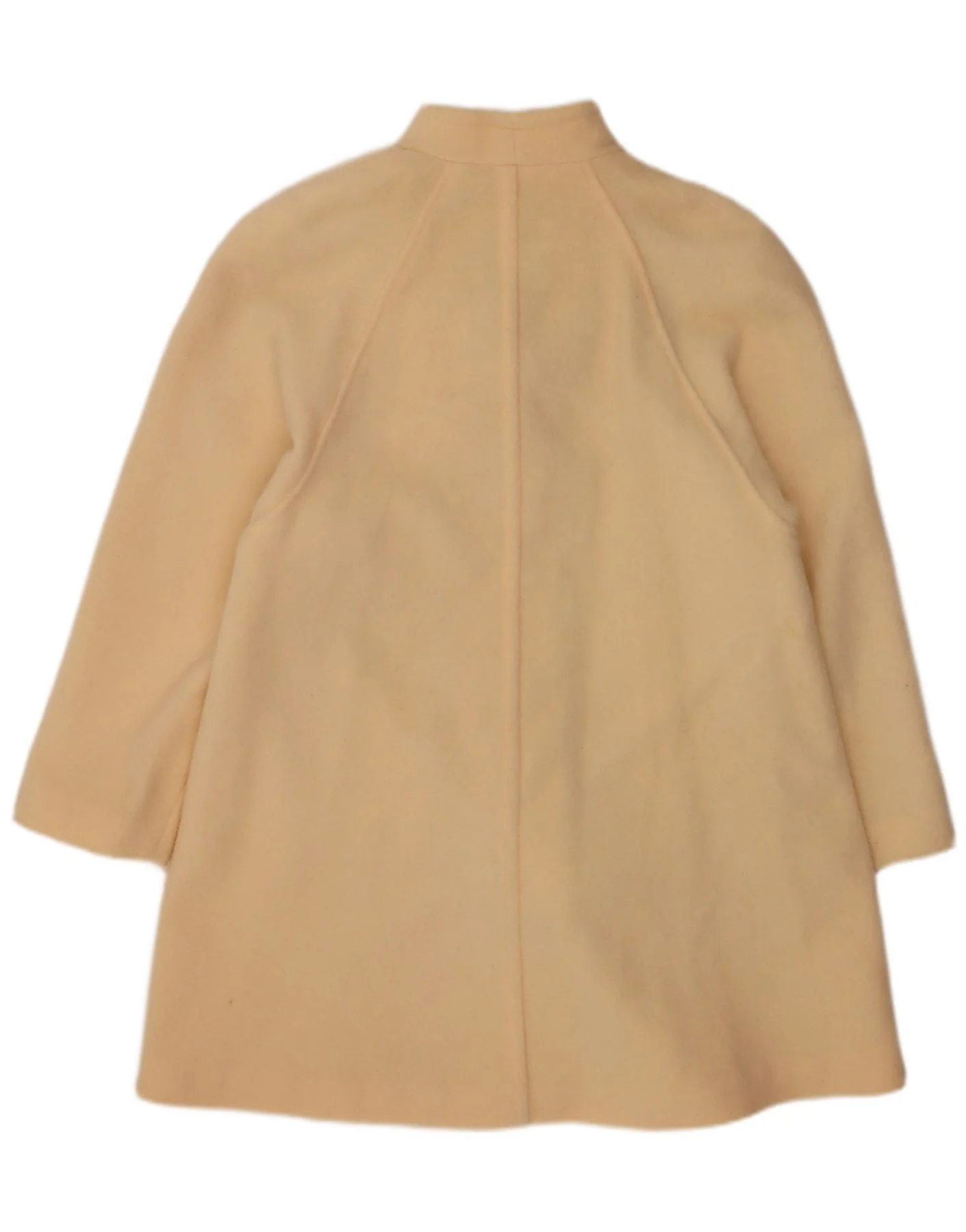 Vintage Womens Overcoat UK 14 Large Beige New Wool - Image 2