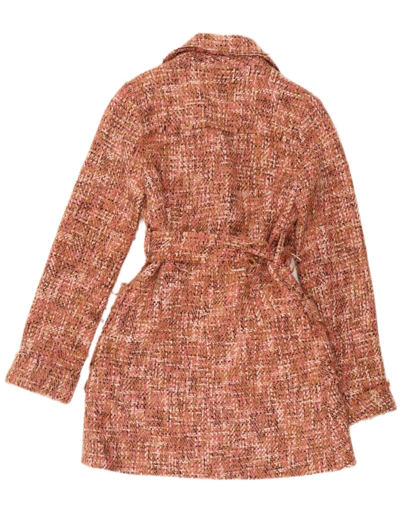 Vintage Womens Overcoat UK 8 Small Pink Flecked - Image 2