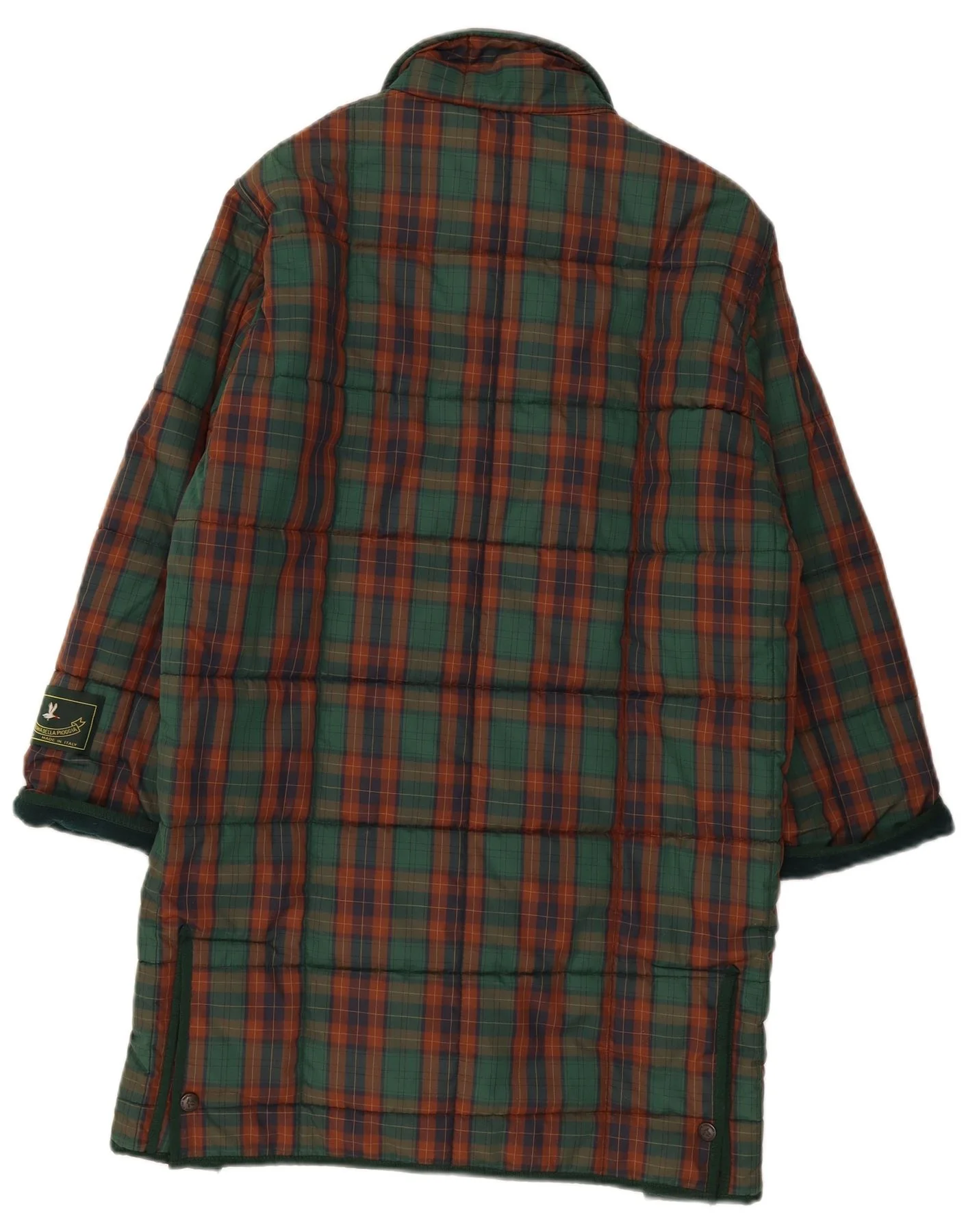 Vintage Womens Padded Coat UK 18 XL Green Plaid - Image 2