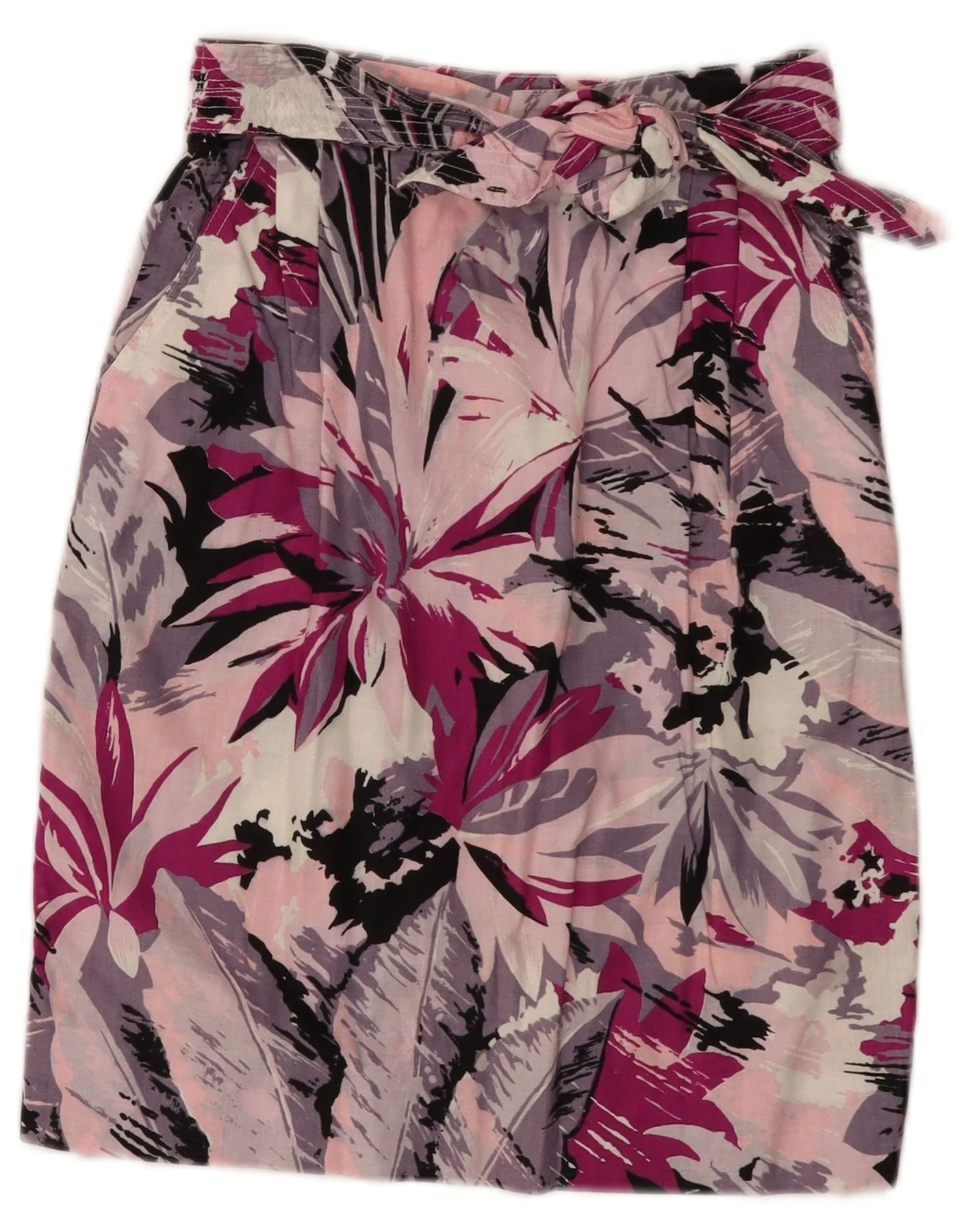 Vintage Womens Pencil Skirt W25 XS Multicoloured Floral