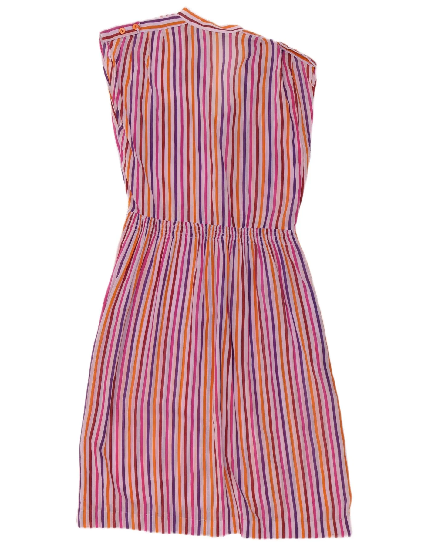 Vintage Womens Sleeveless A-Line Dress EU 40 Medium Multicoloured Striped - Image 2