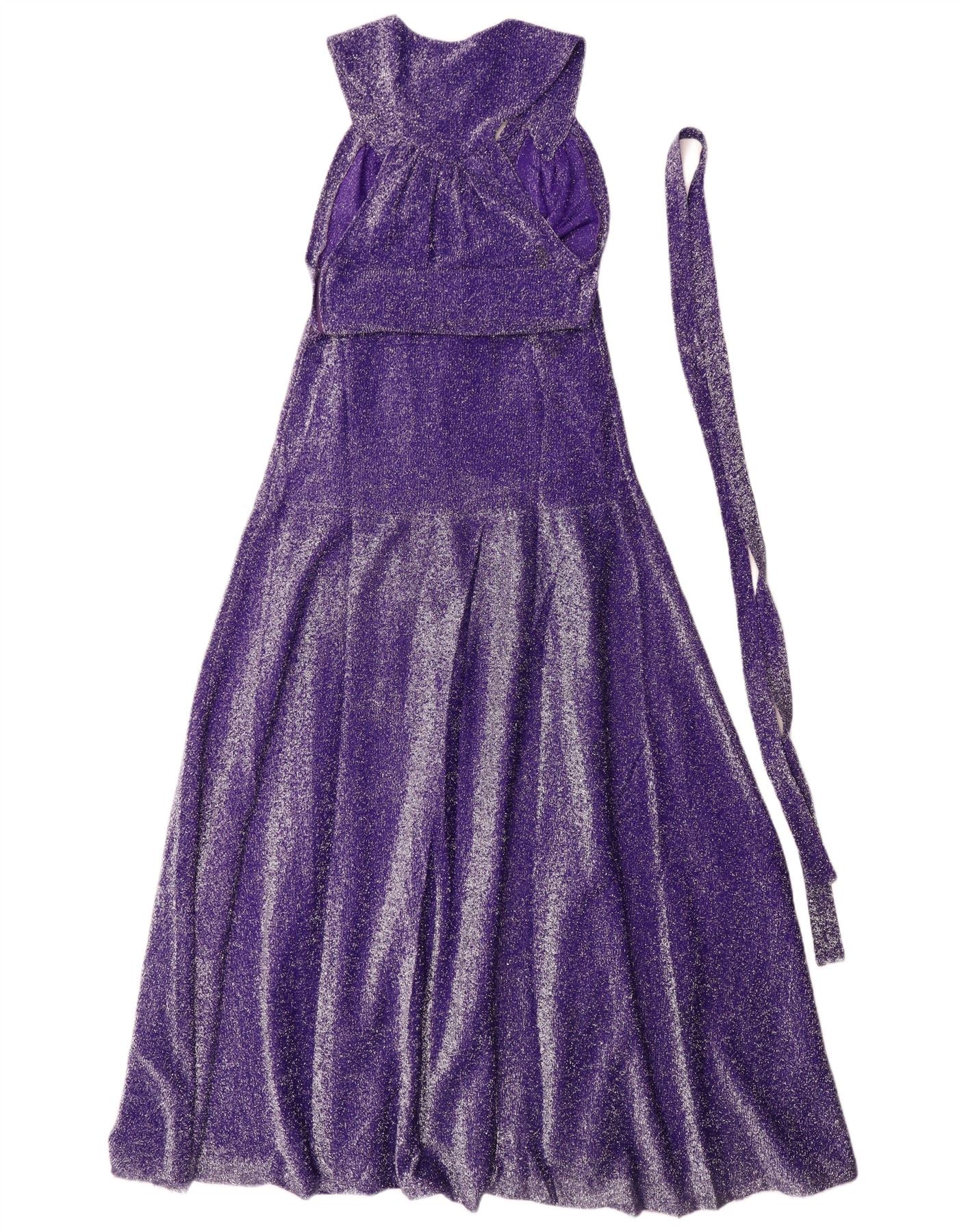 Vintage Womens Sleeveless Maxi Dress IT 42 Medium Purple - Image 2