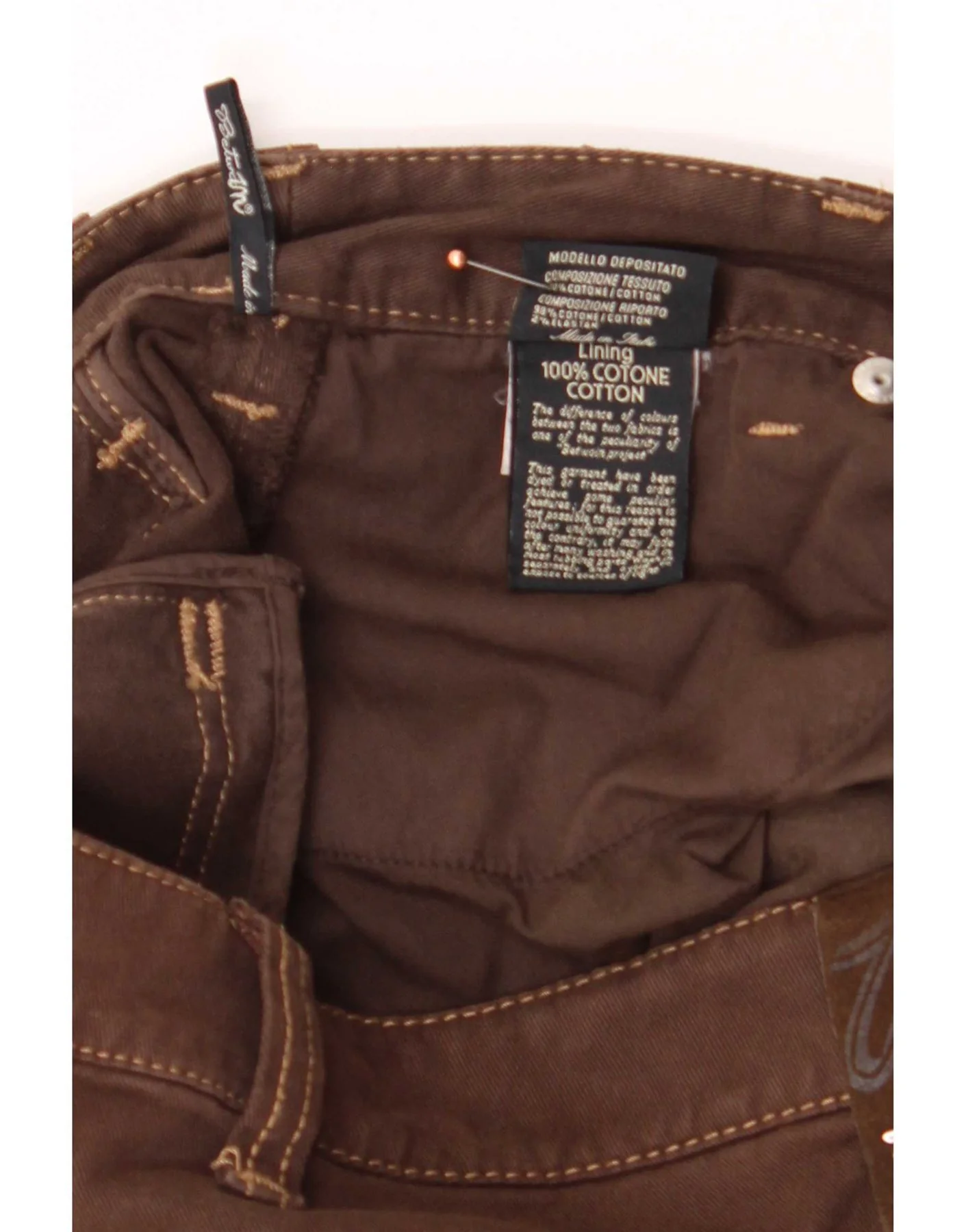 Vintage Womens Straight Casual Trousers W32 L32 Brown Cotton - Image 4