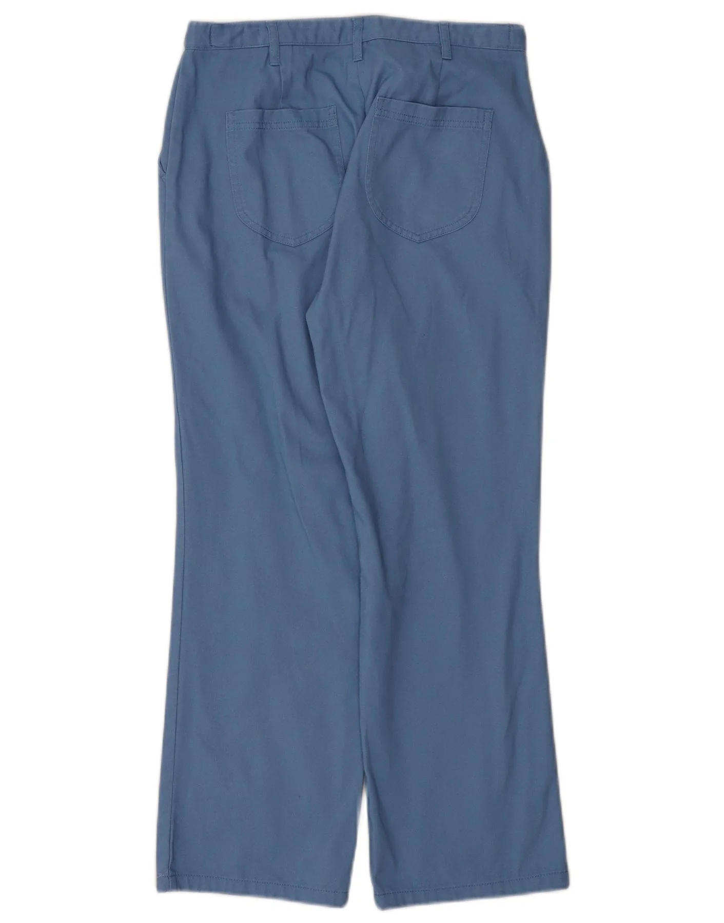Vintage Womens Straight Chino Trousers UK 10 Small W30 L27 Blue - Image 2