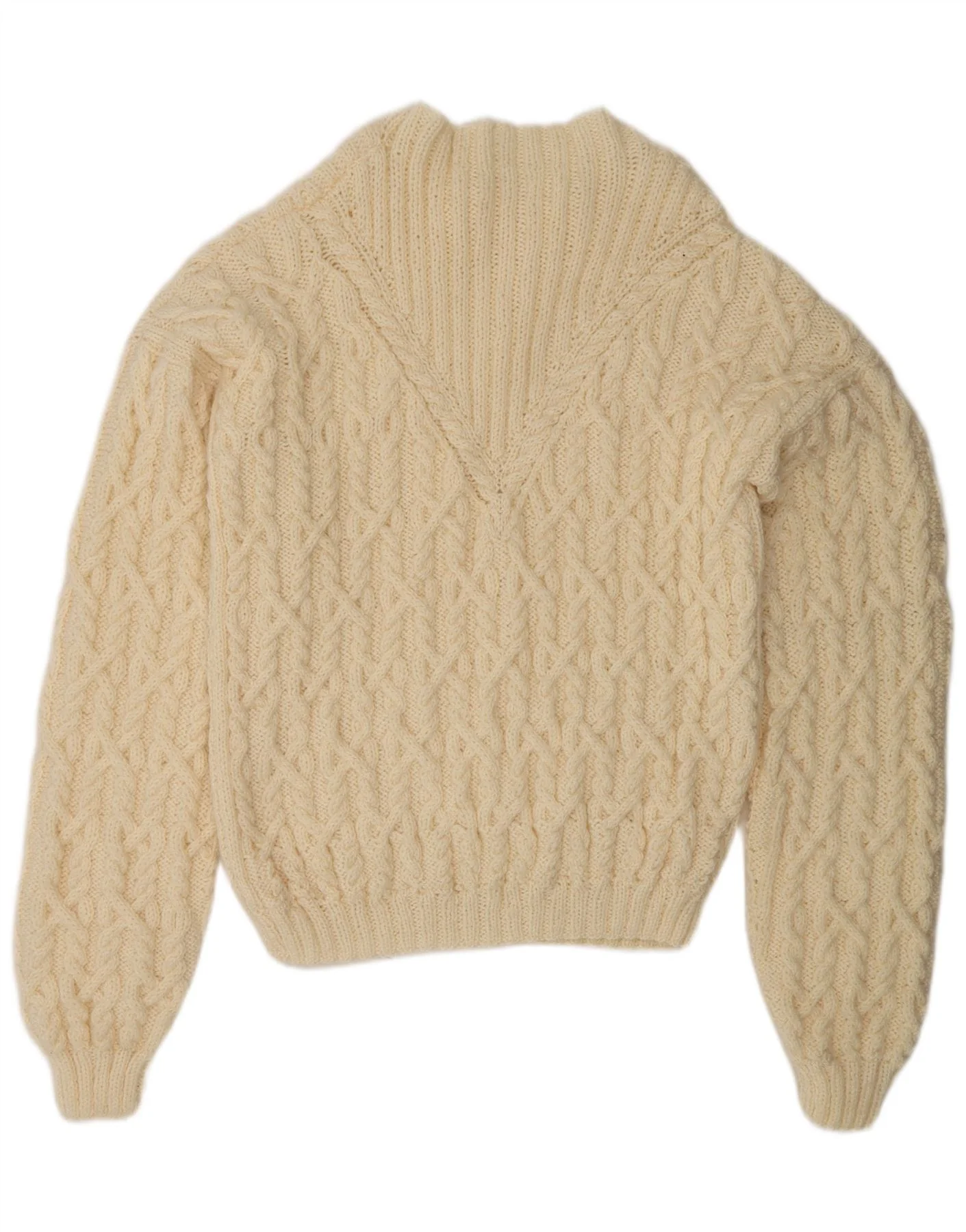 Vintage Womens Turtle Neck Jumper Sweater UK 18 XL Off White - Image 2