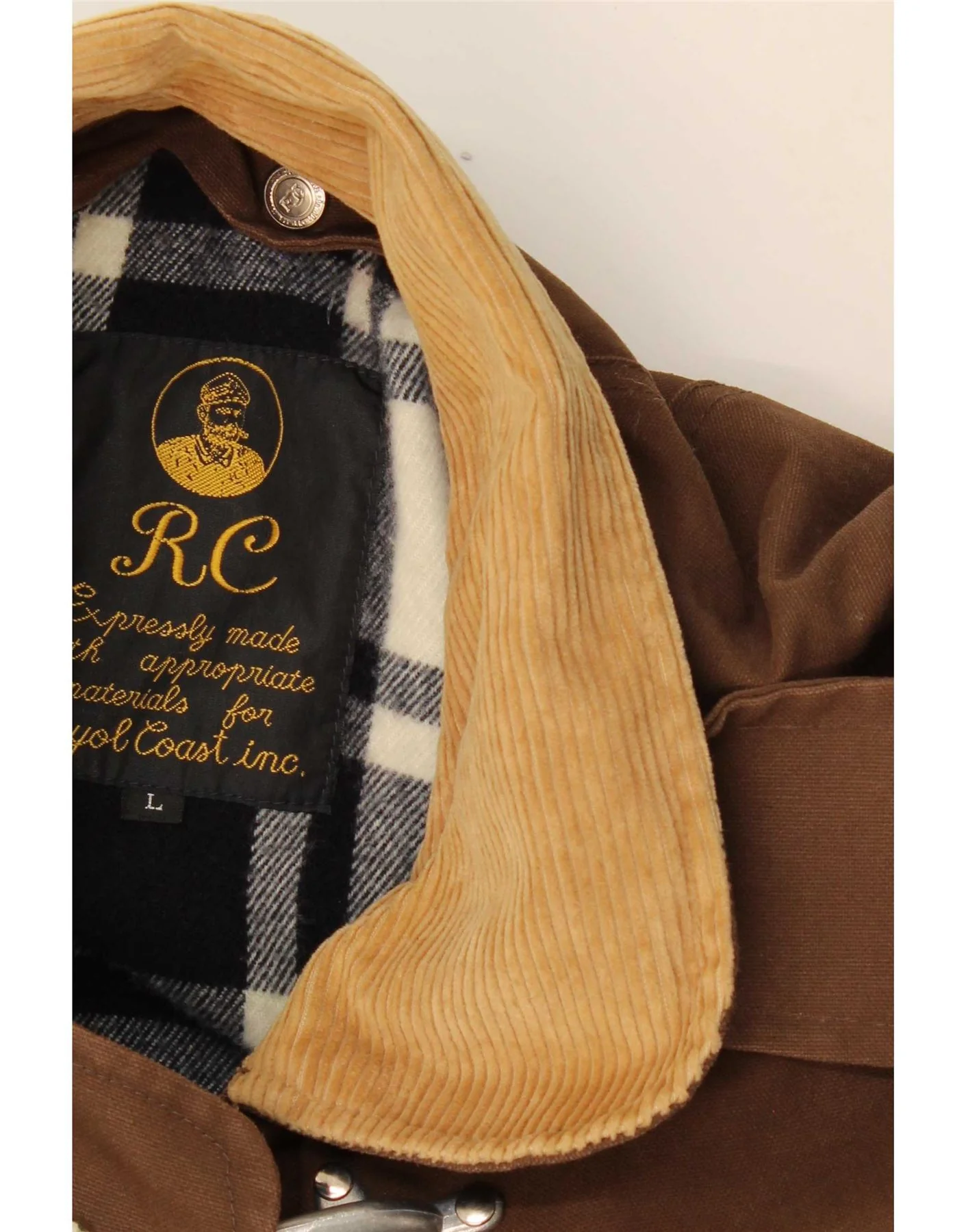 Vintage Womens Yachting Windbreaker Coat UK 16 Large Brown Colourblock - Image 4