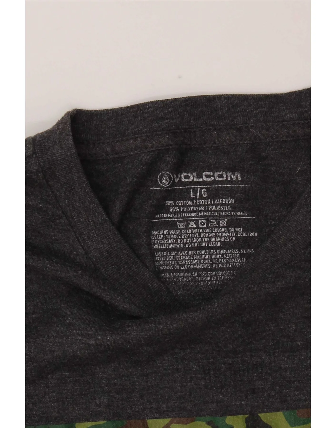 Volcom Womens Graphic T-Shirt Top UK 14 Large Grey Cotton - Image 3