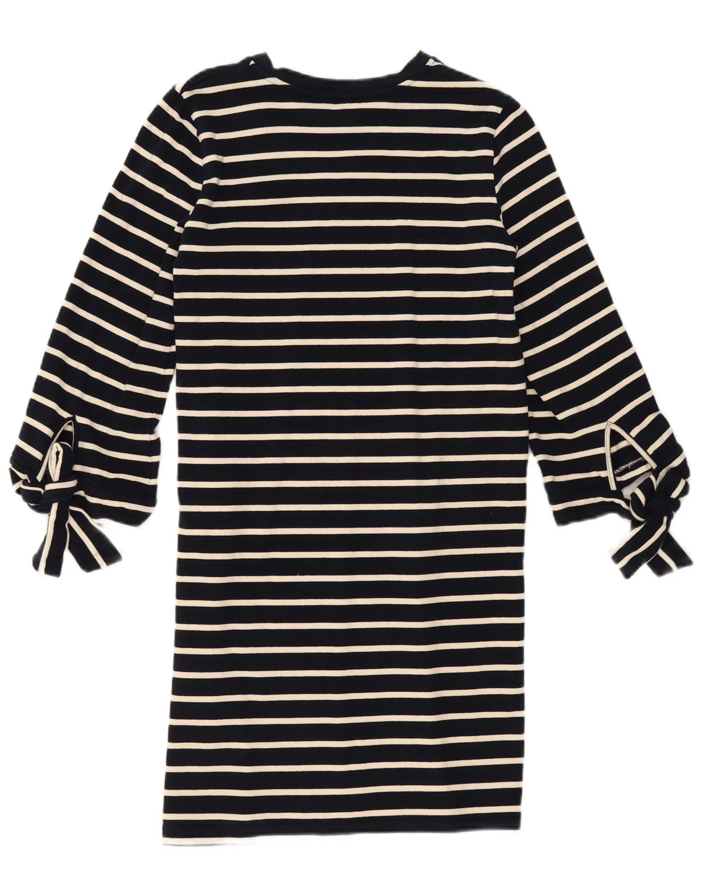 Warehouse Womens 3/4 Sleeve Jumper Dress UK 8 Small Navy Blue Striped - Image 2