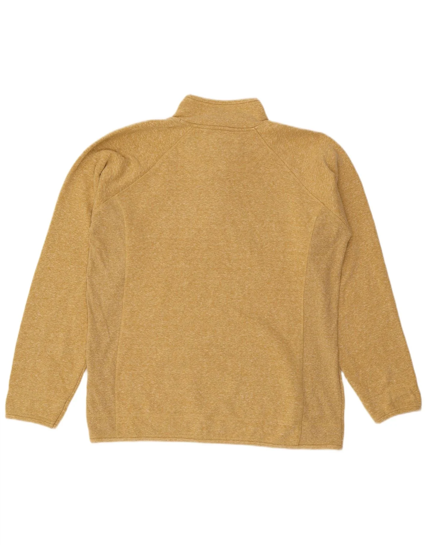 Weird Fish Mens Button Neck Sweatshirt Jumper Large Yellow Flecked - Image 2
