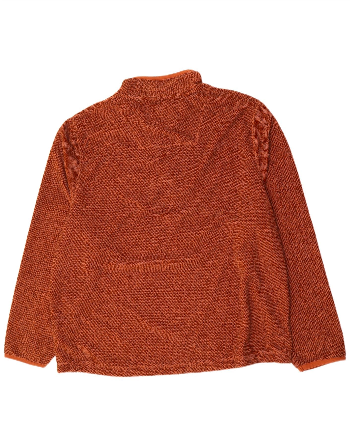 Weird Fish Mens Zip Neck Fleece Jumper 4XL Brown Polyester - Image 2