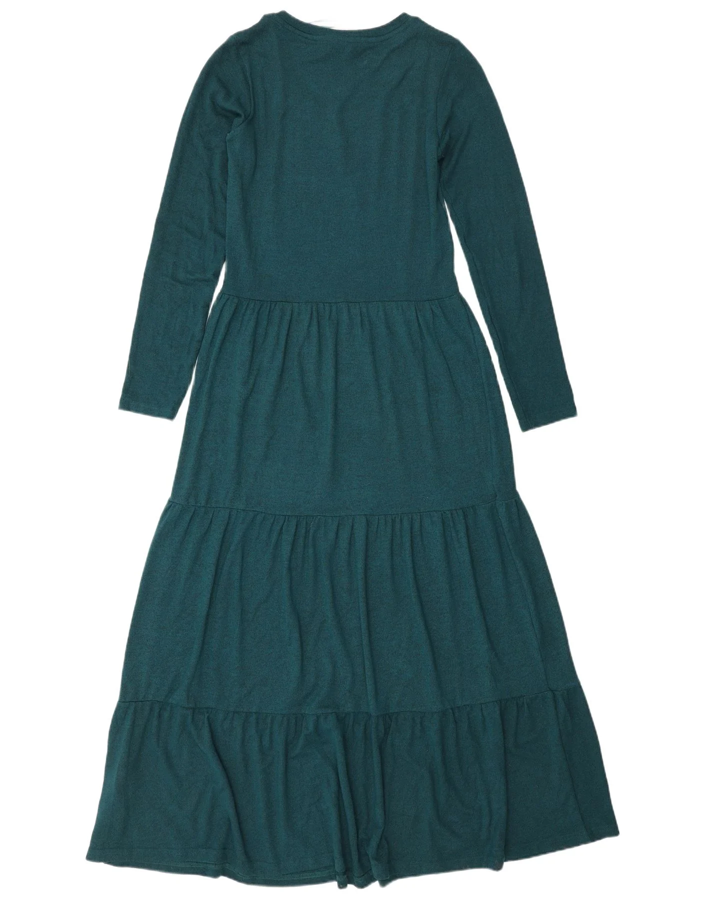 Weird Fish Womens Long Sleeve Maxi Dress UK 8 Small Green Viscose - Image 2