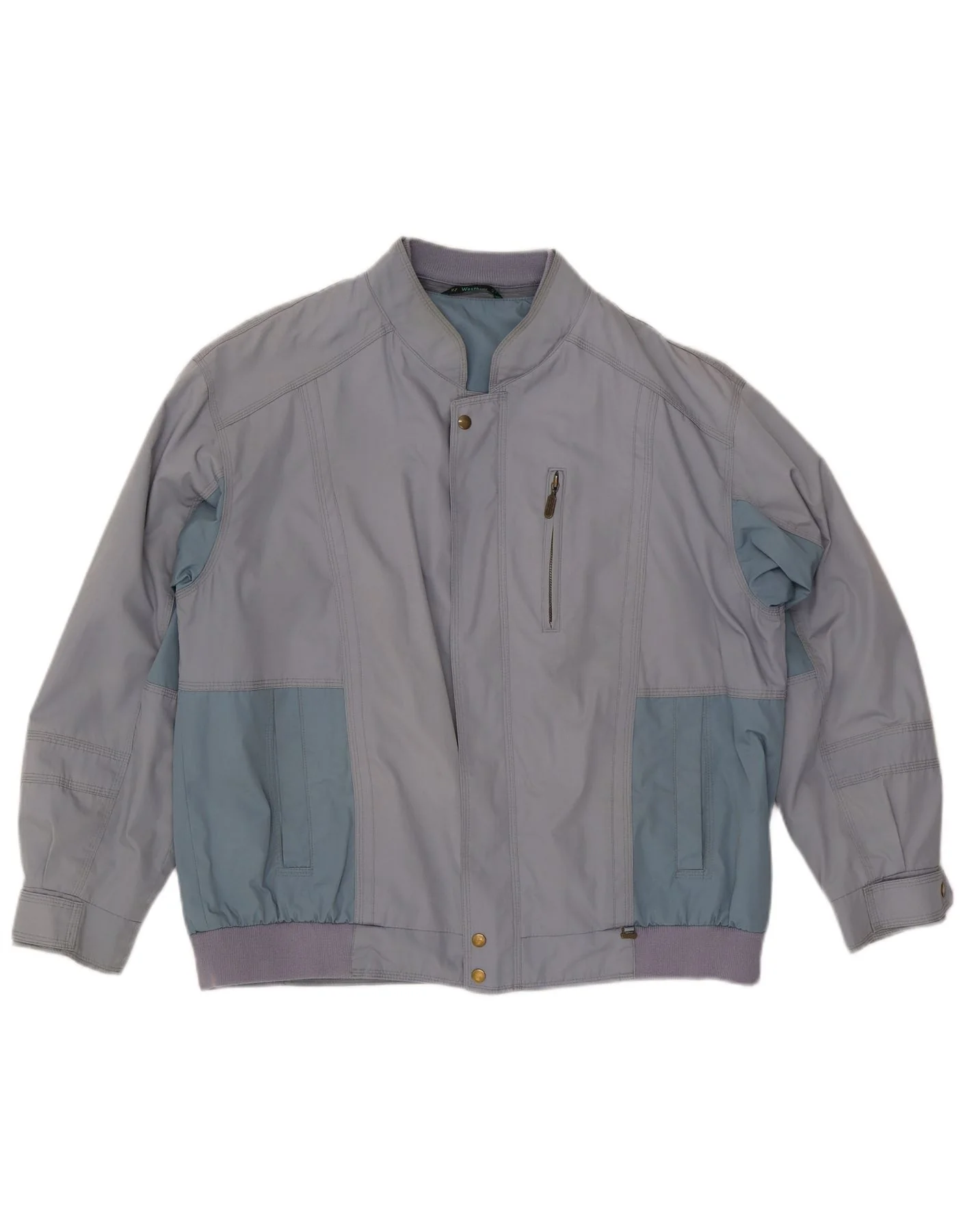 WESTBURY Mens Bomber Jacket UK 44 2XL Grey Colourblock Polyester