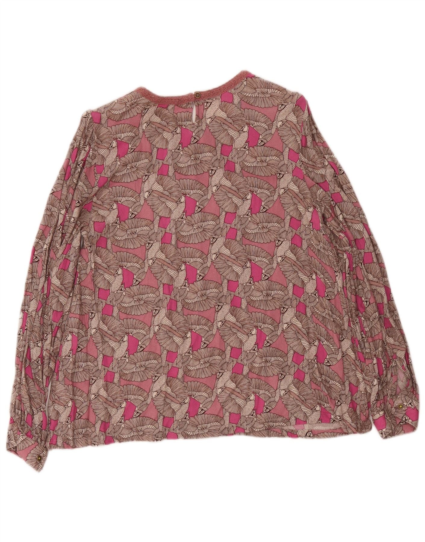 White Stuff Womens Abstract Pattern Blouse Top UK 12 Medium Pink - Image 2