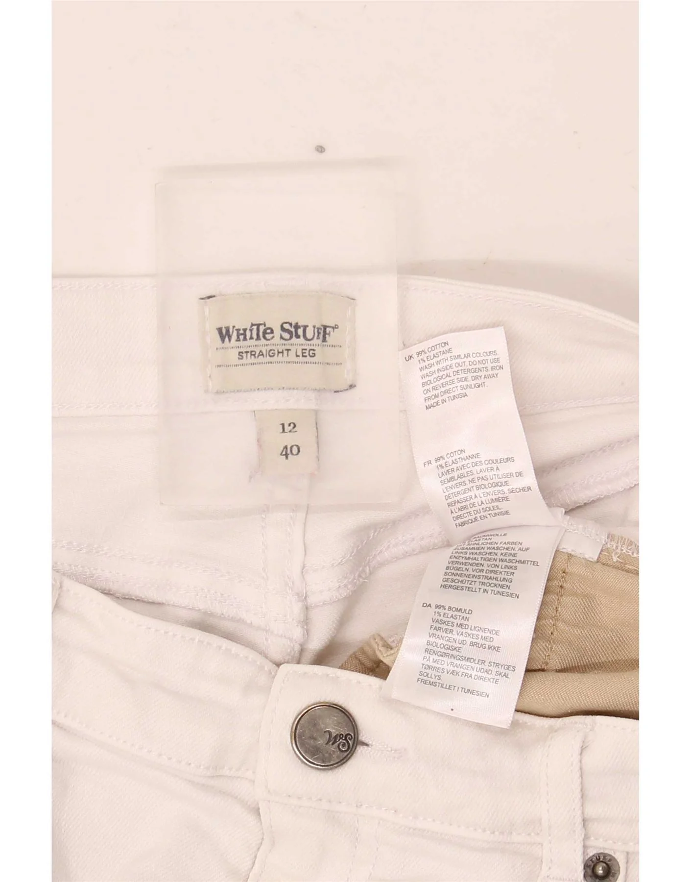 White Stuff Womens Straight Jeans UK 12 Medium W28 L28 Cotton - Image 5