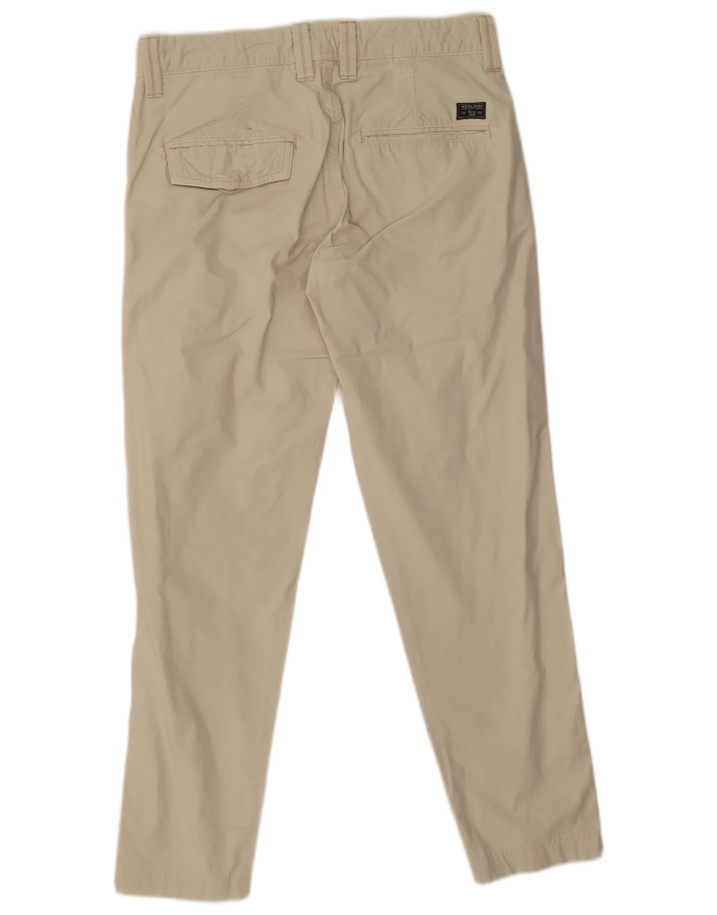 Woolrich Mens Slim Chino Trousers W31 L27 Beige - Image 2