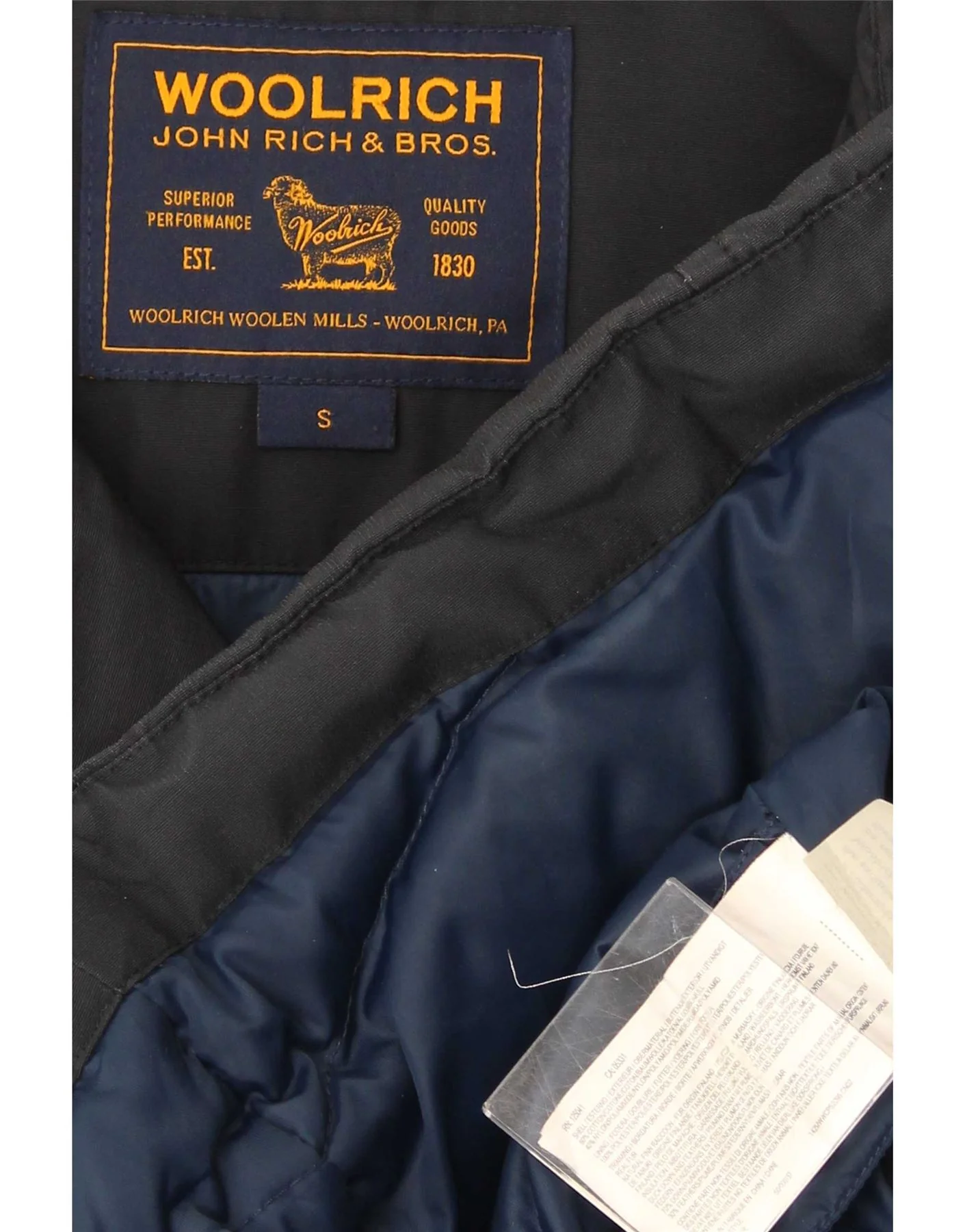 Woolrich Womens Padded Coat UK 10 Small Black Cotton - Image 3