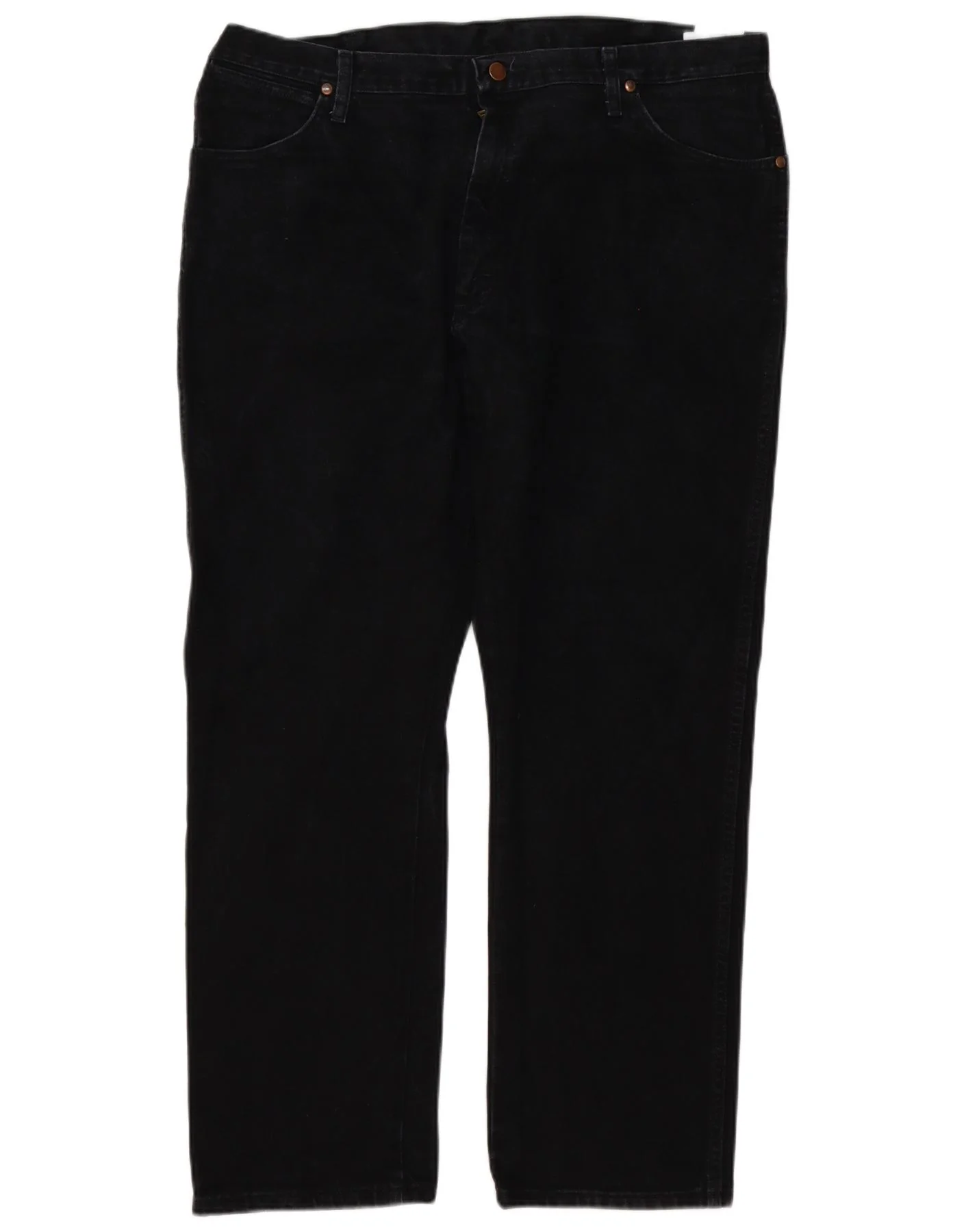 Wrangler Mens 13MWZ Straight Jeans W40 L30 Black Cotton