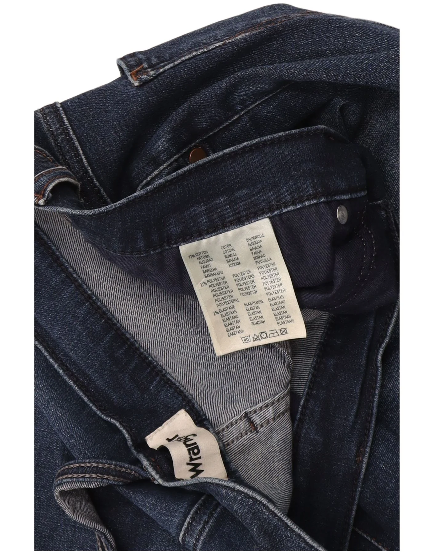 Wrangler Mens Arizona Straight Jeans W40 L30 Blue Cotton - Image 3