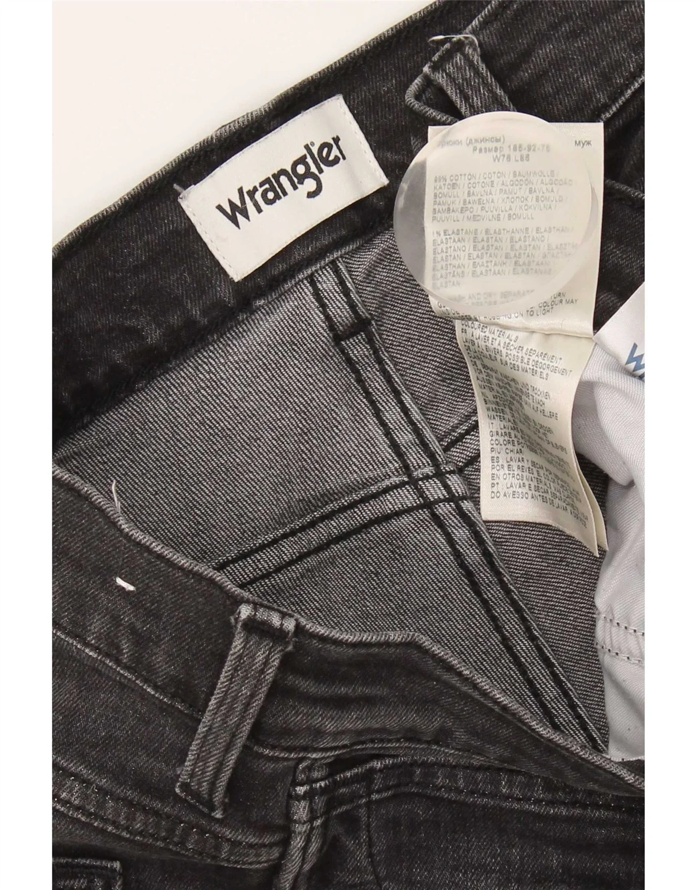 Wrangler Mens Bryson Slim Jeans W30 L34 Grey Cotton - Image 4