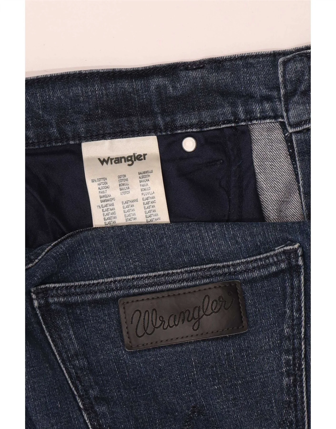 Wrangler Mens Greensboro Straight Jeans W34 L30 Blue Cotton - Image 3
