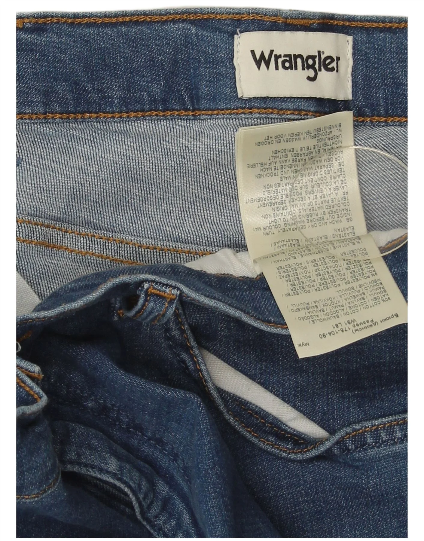 Wrangler Mens Greensboro Straight Jeans W36 L32 Blue Cotton - Image 3