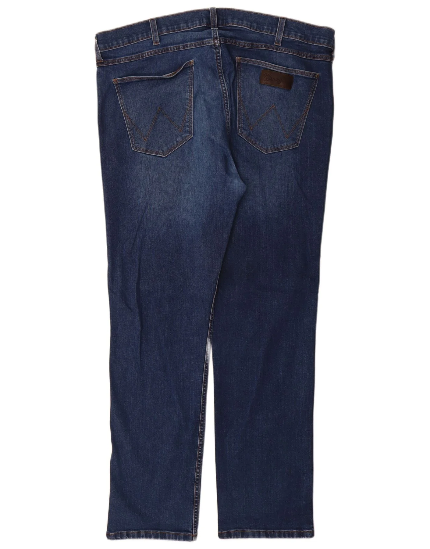 Wrangler Mens Greensboro Straight Jeans W40 L32 Blue Cotton - Image 2