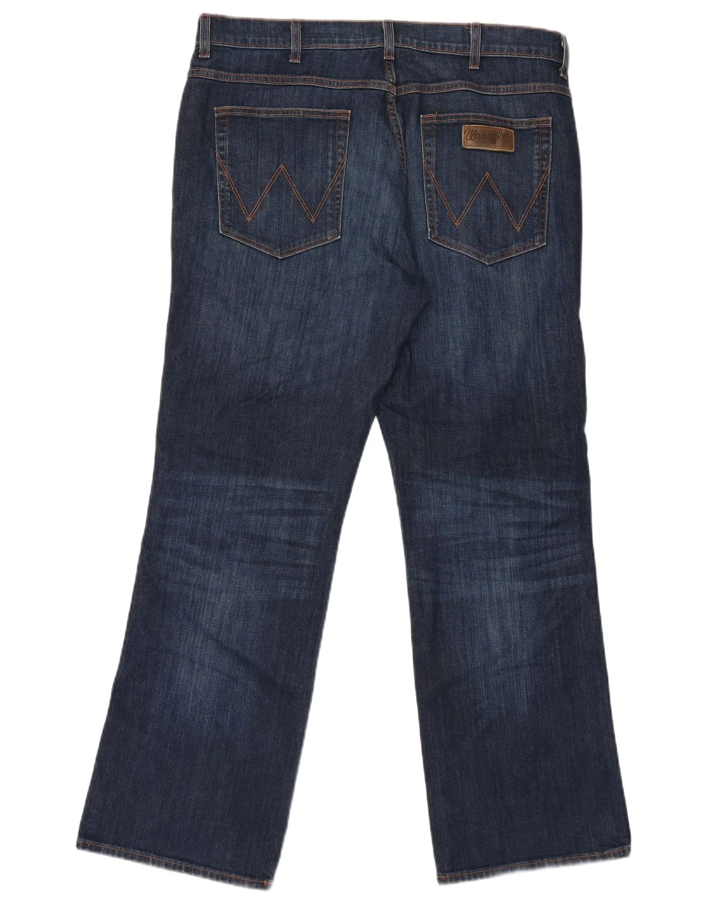 Wrangler Mens Pittsboro Straight Jeans W38 L32 Navy Blue Cotton - Image 2