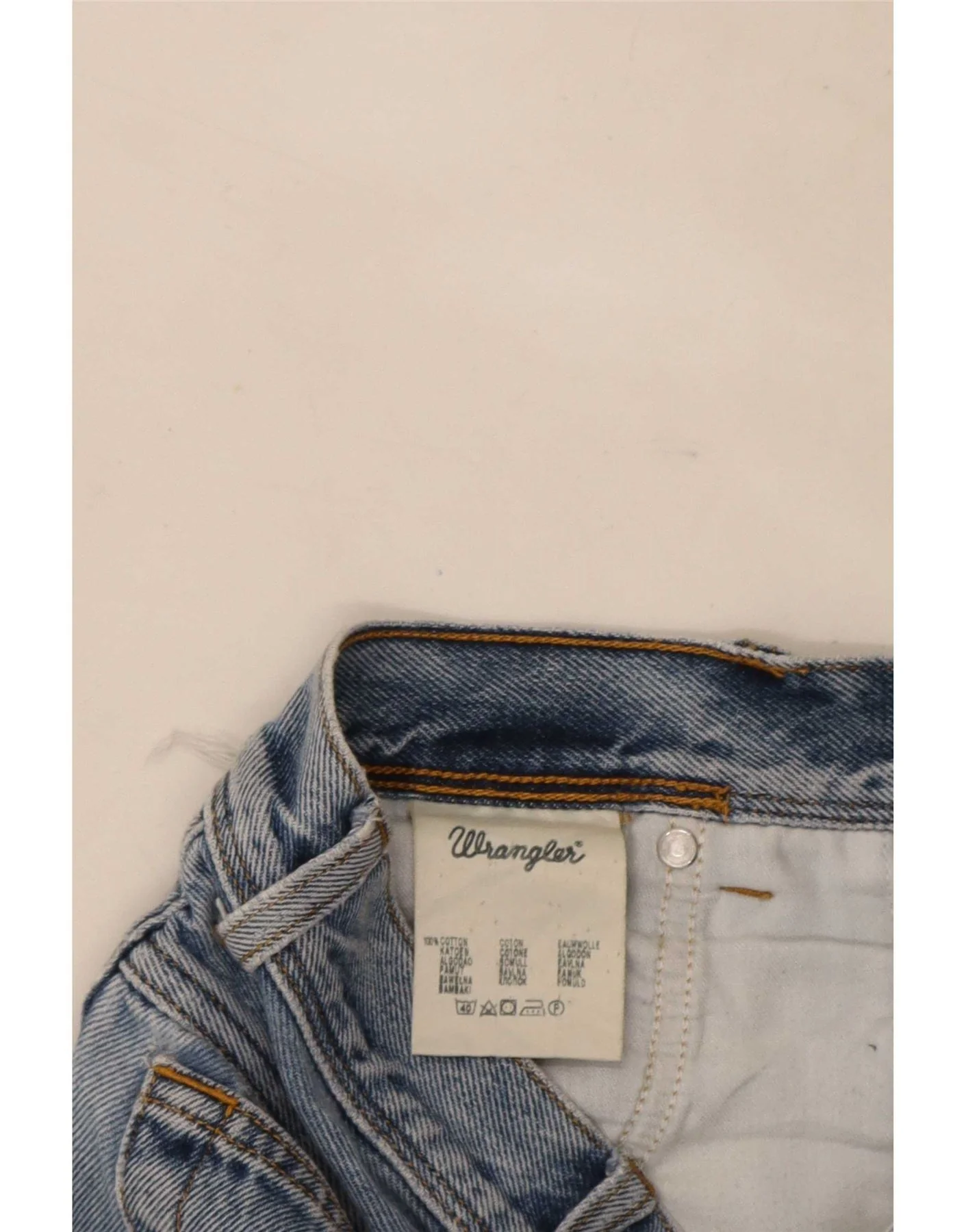 Wrangler Mens Regular Fit Straight Jeans W36 L32 Blue Cotton - Image 5