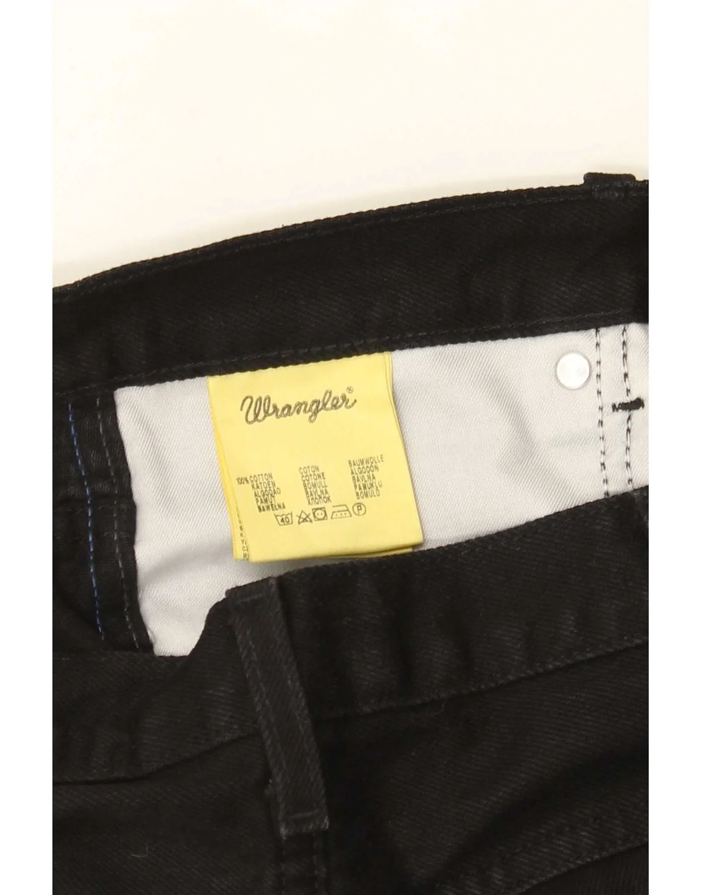 Wrangler Mens Regular Straight Jeans W38 L32 Black Cotton - Image 4