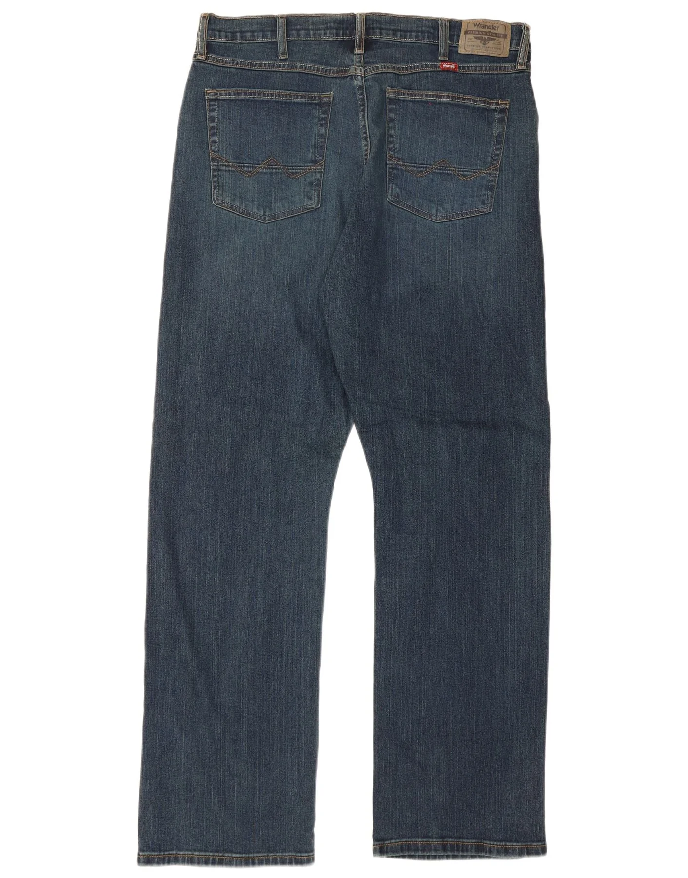 Wrangler Mens Relaxed Fit Bootcut Jeans W36 L32 Navy Blue Cotton - Image 2